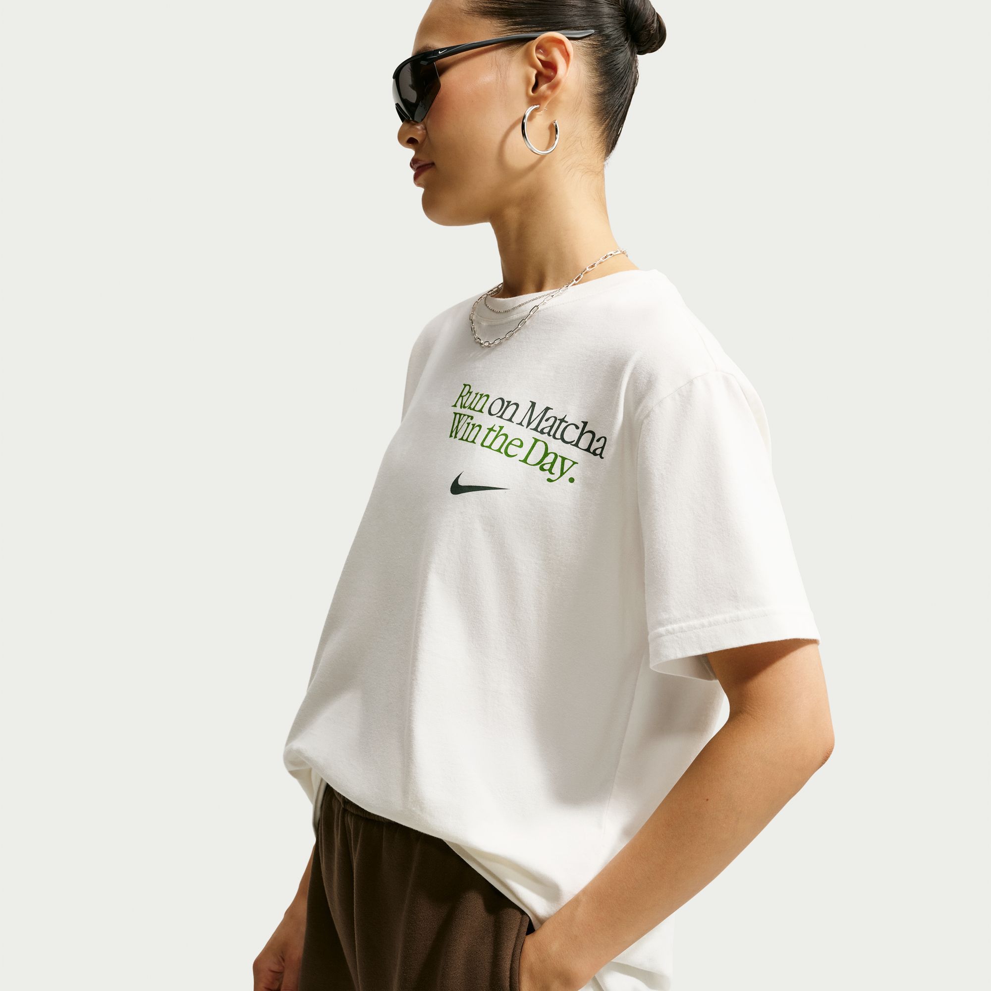 Nike Women's Sportswear Oversized Matcha Graphic T-Shirt product image