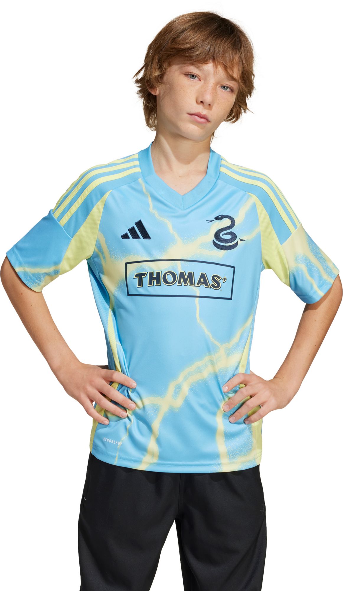 adidas Youth Philadelphia Union 2025 Secondary Replica "The Voltage Kit" Jersey product image