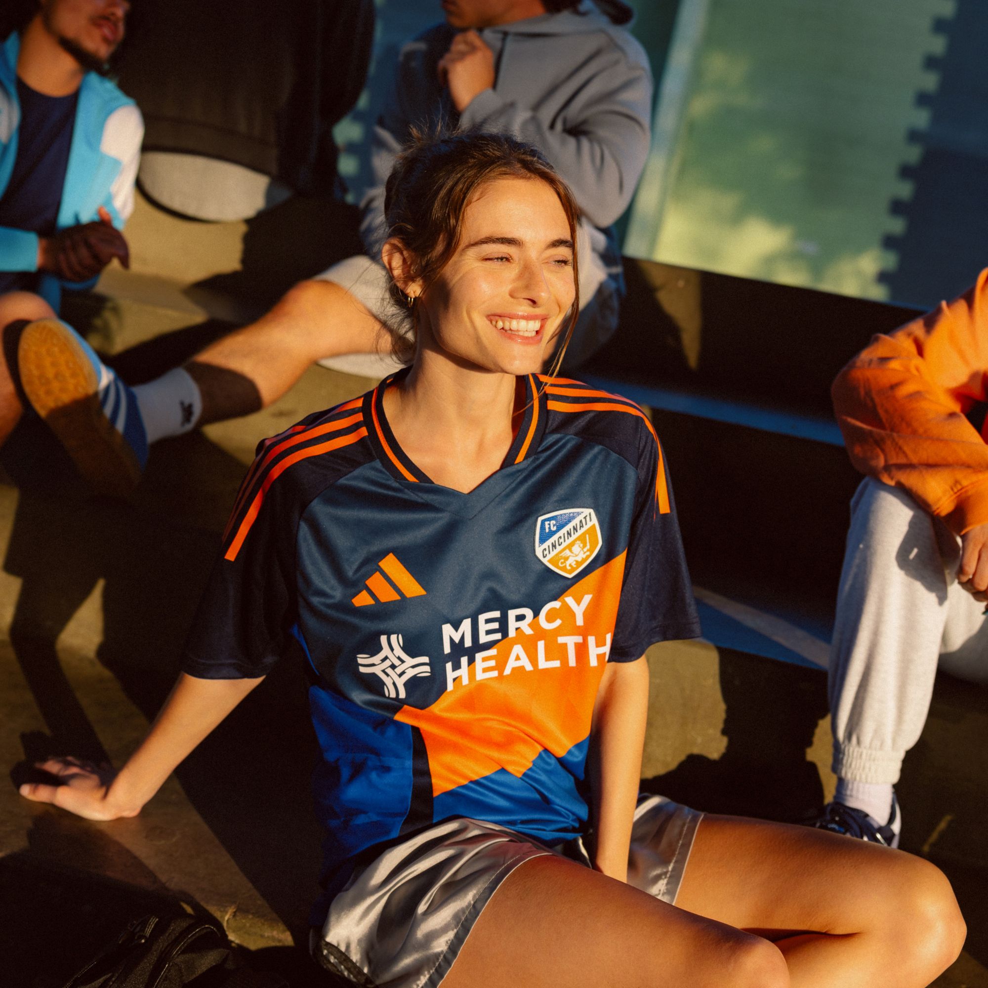 adidas Adult FC Cincinnati 2025 Primary Authentic "Orange & Blue Legacy Kit" Jersey product image