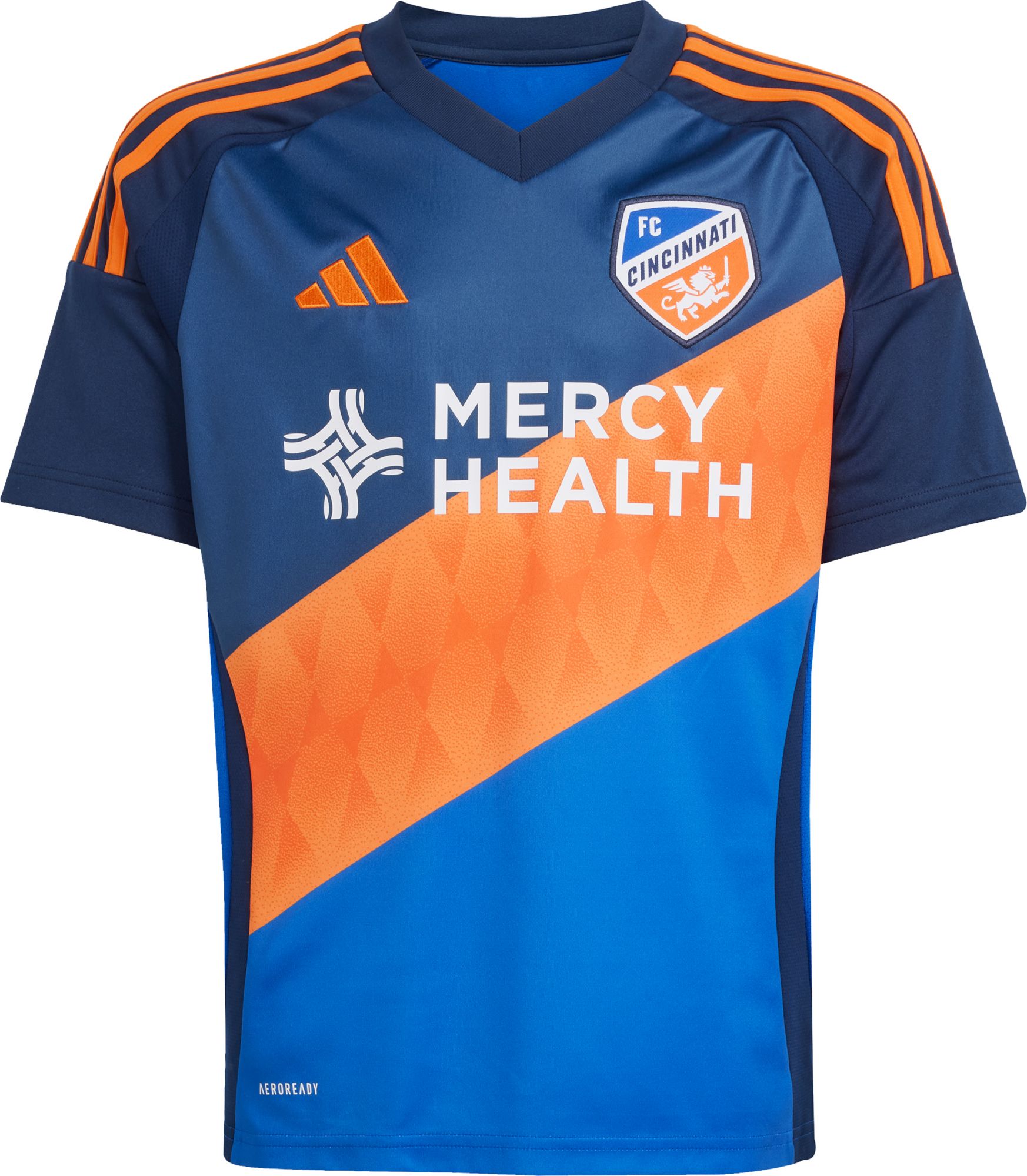 adidas Youth FC Cincinnati 2025 Primary Replica "Orange & Blue Legacy Kit" Jersey product image