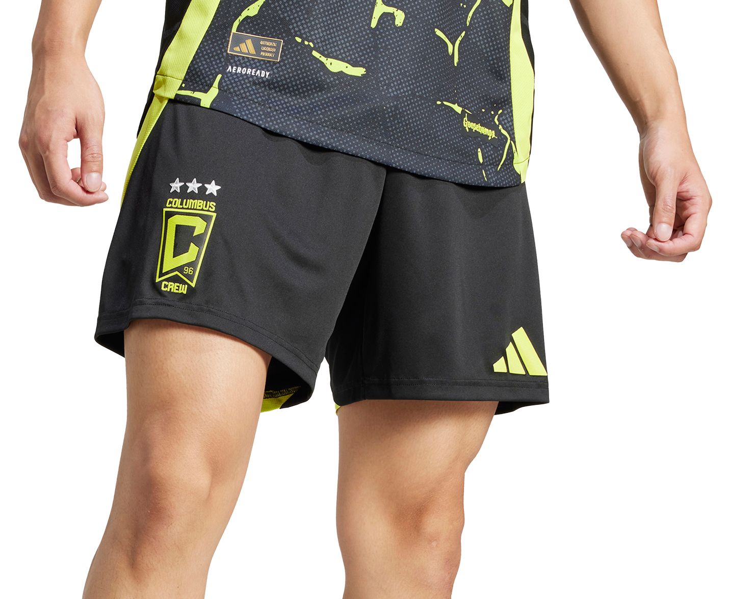 adidas Men's Columbus Crew Black Authentic Away Shorts product image
