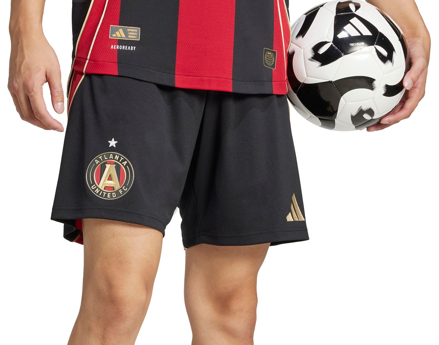 adidas Men's Atlanta United Black Authentic Home Shorts product image