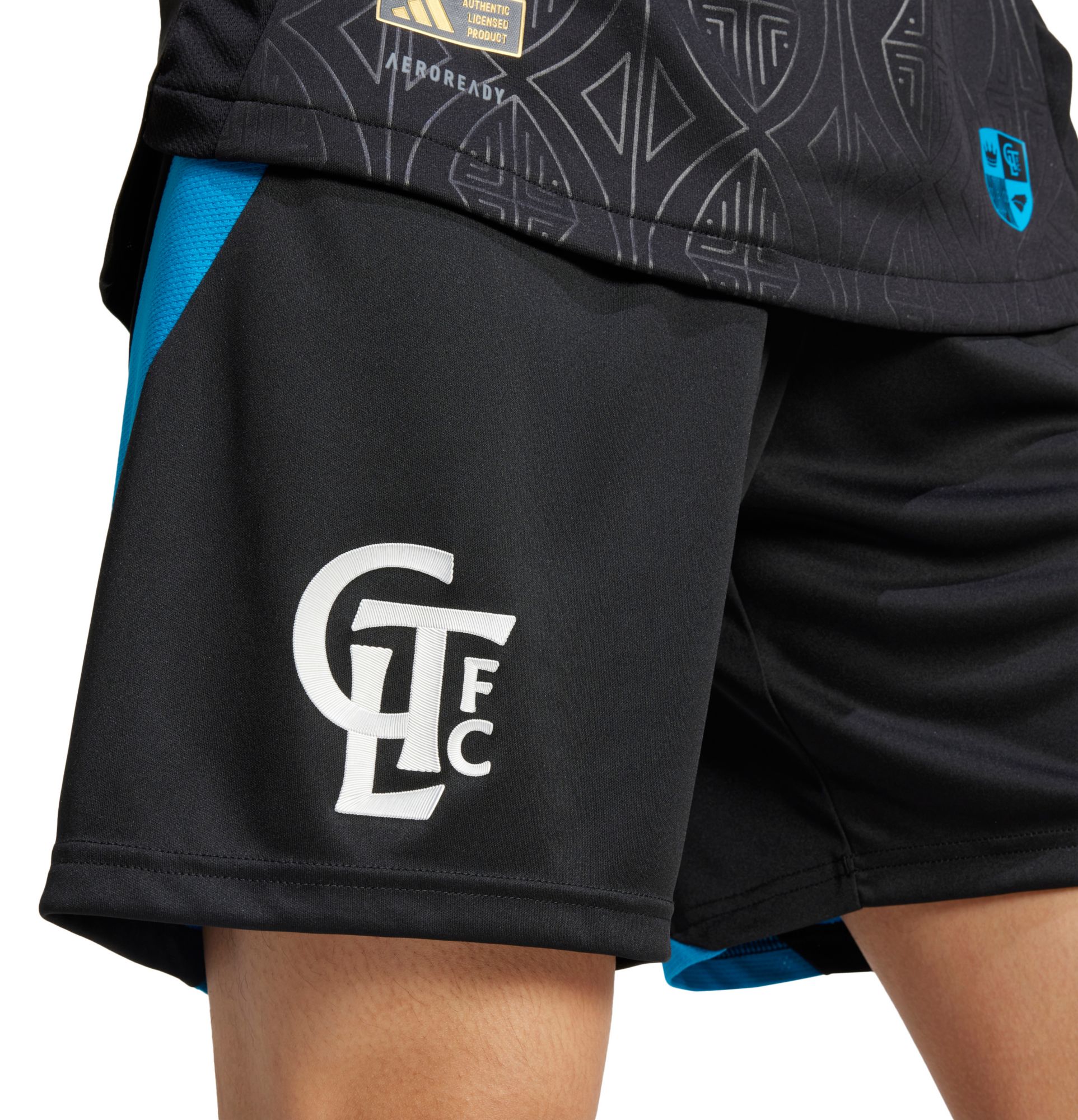 adidas Men's Charlotte FC Black Authentic Away Shorts product image