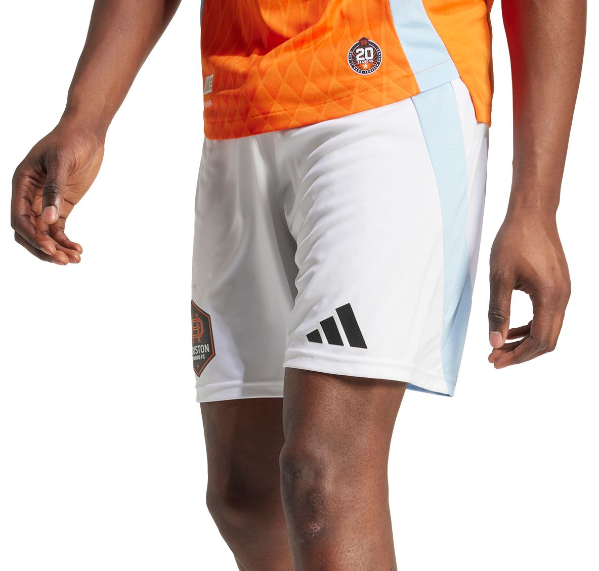 adidas Men's Houston Dynamo White Authentic Home Shorts product image