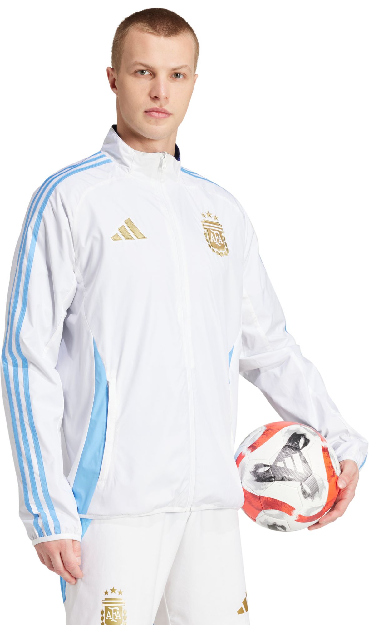 adidas Adult Argentina White Anthem Jacket product image