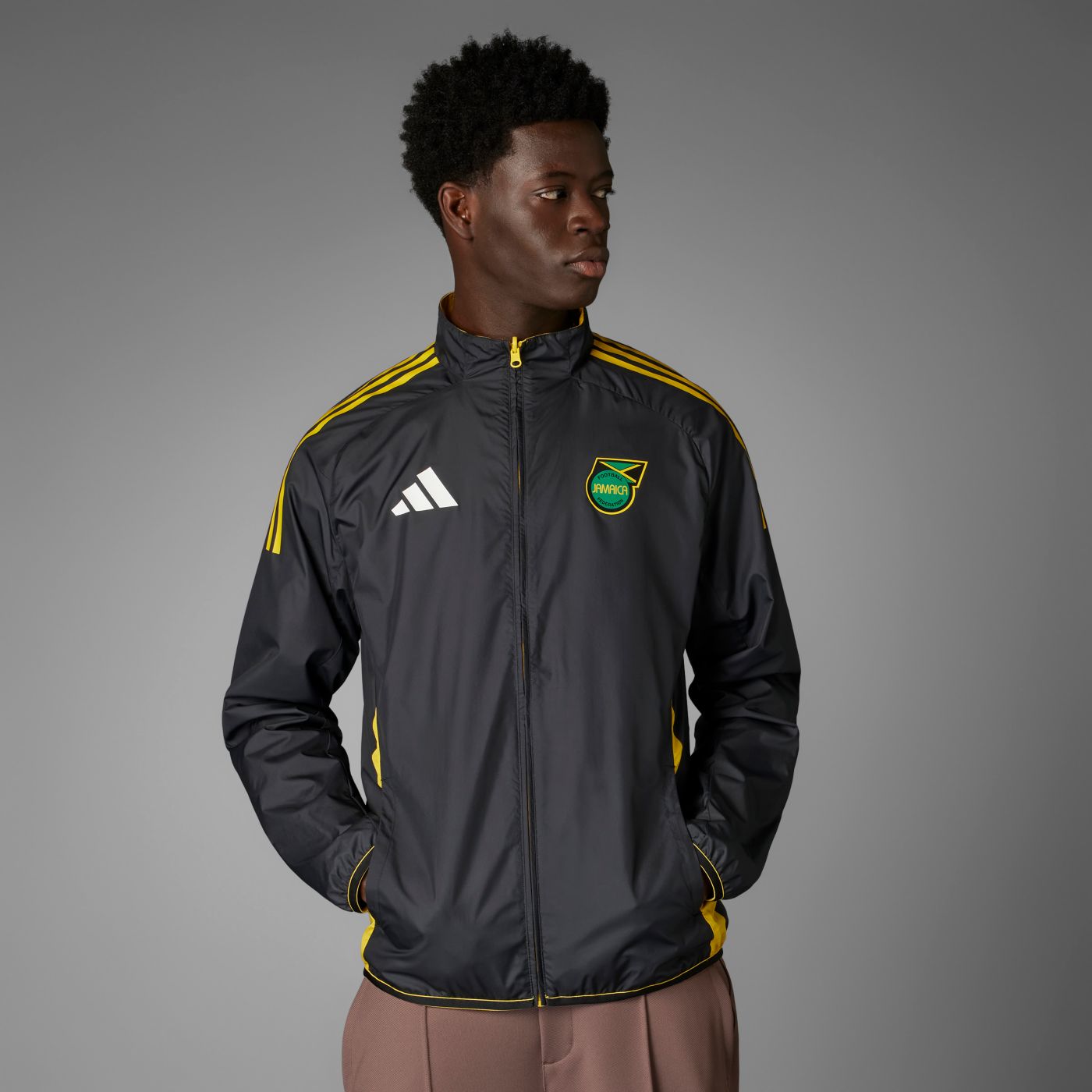 adidas Adult Jamaica Yellow Anthem Jacket Dick s Sporting Goods