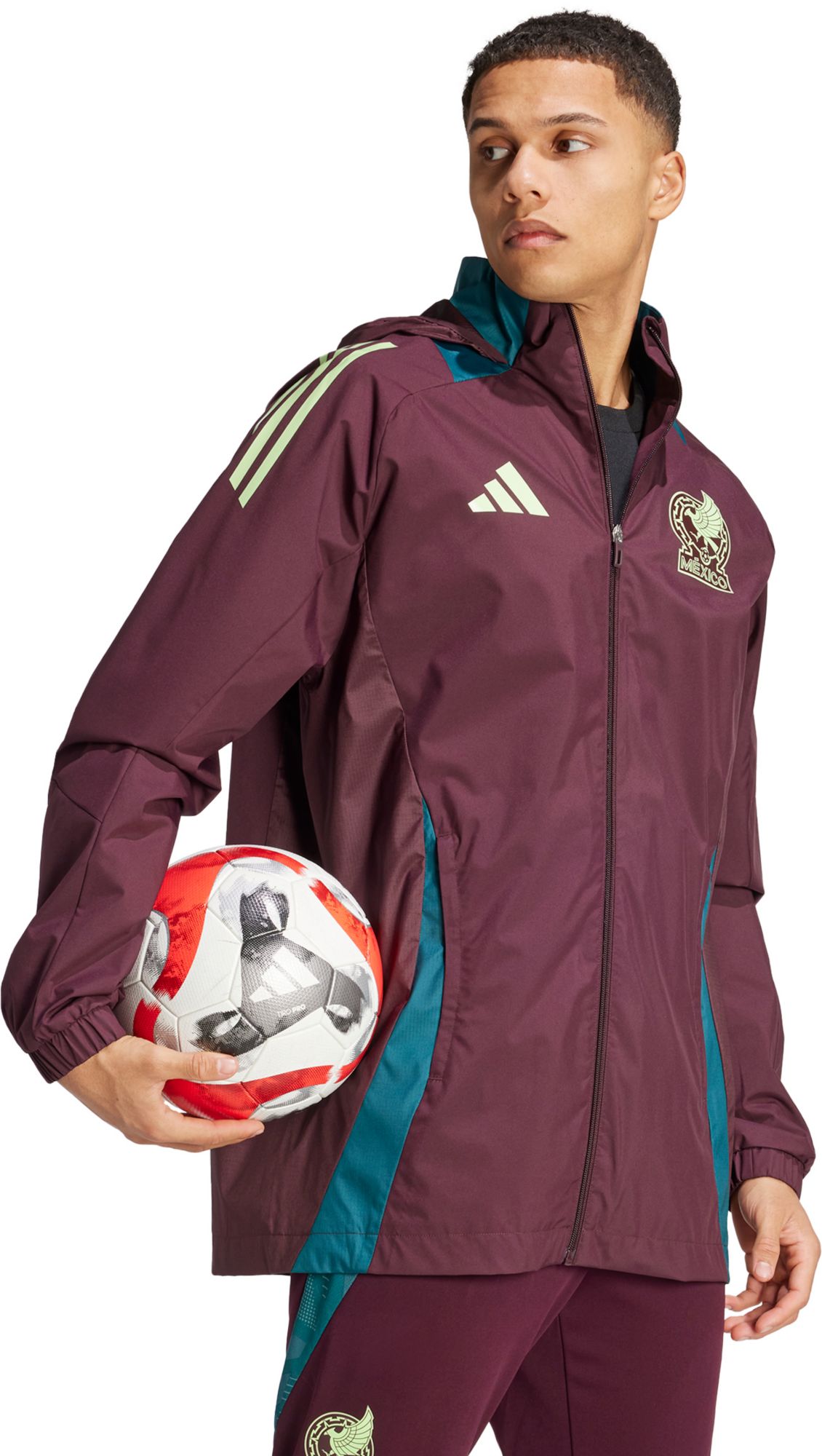 adidas Adult Mexico Maroon Quarter-Zip Training Jacket product image