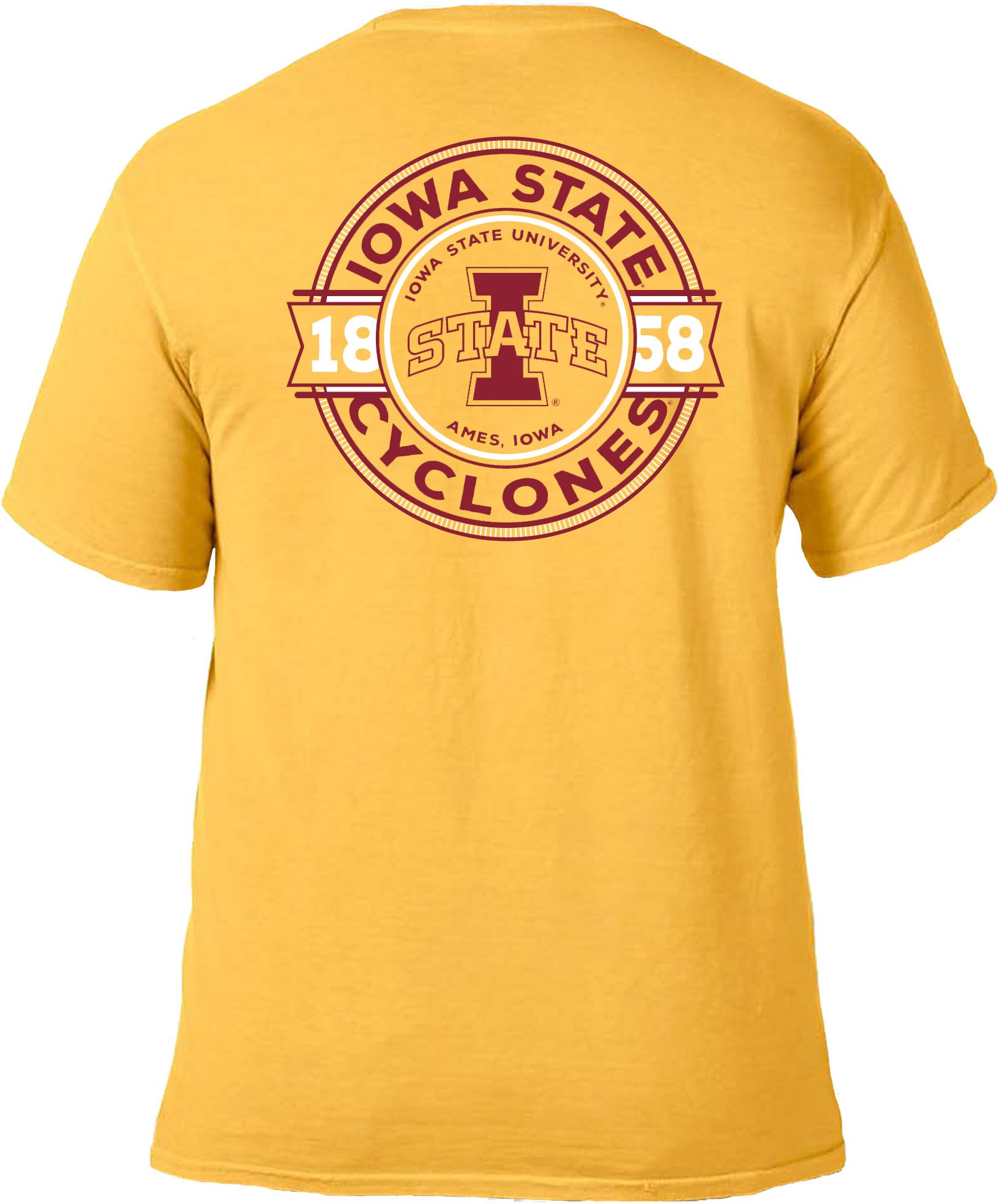 Image One Men's Iowa State Cyclones Gold Rounds T-Shirt product image