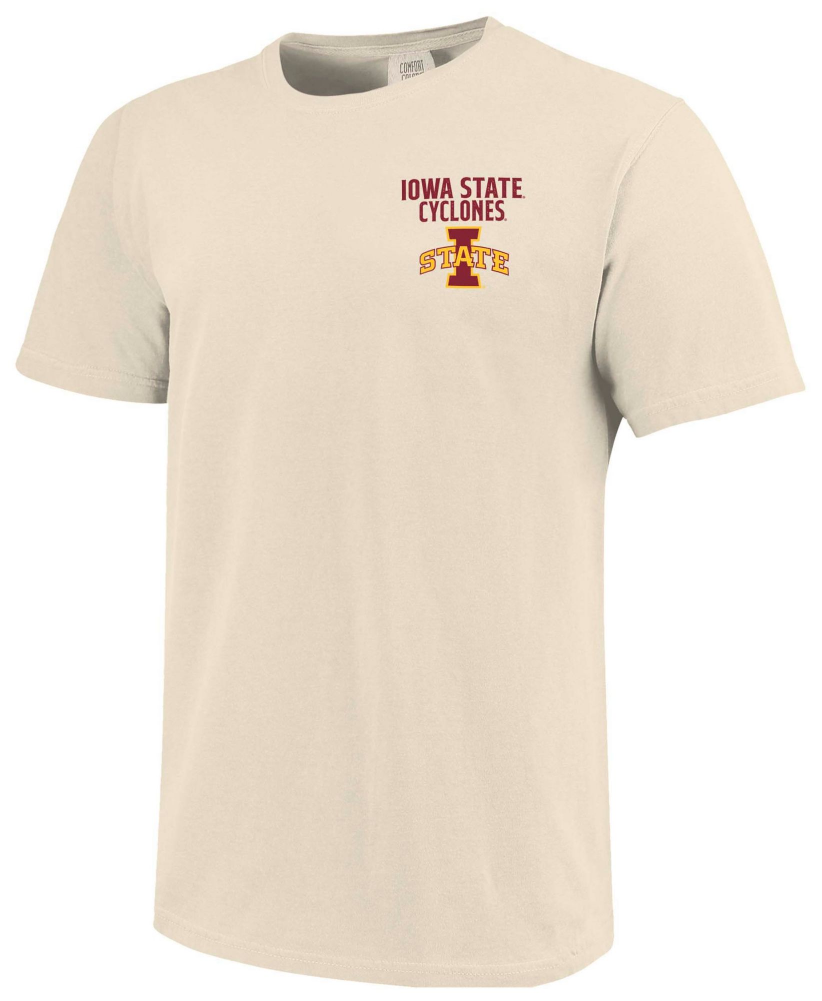 Image One Men's Iowa State Cyclones Ivory Mascot Overlay T-Shirt product image
