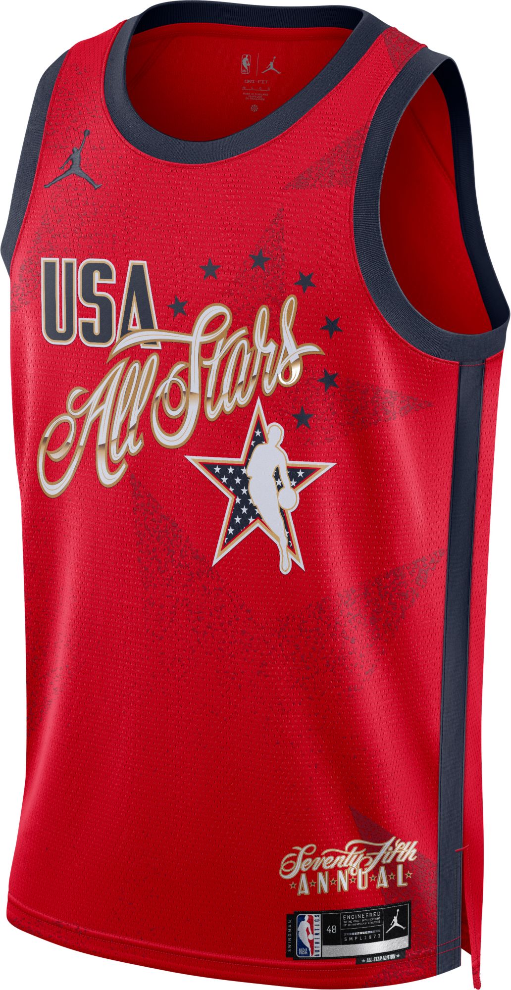 Jordan Adult 2025-26 NBA All-Star Game Cade Cunningham #2 Red Swingman Jersey product image