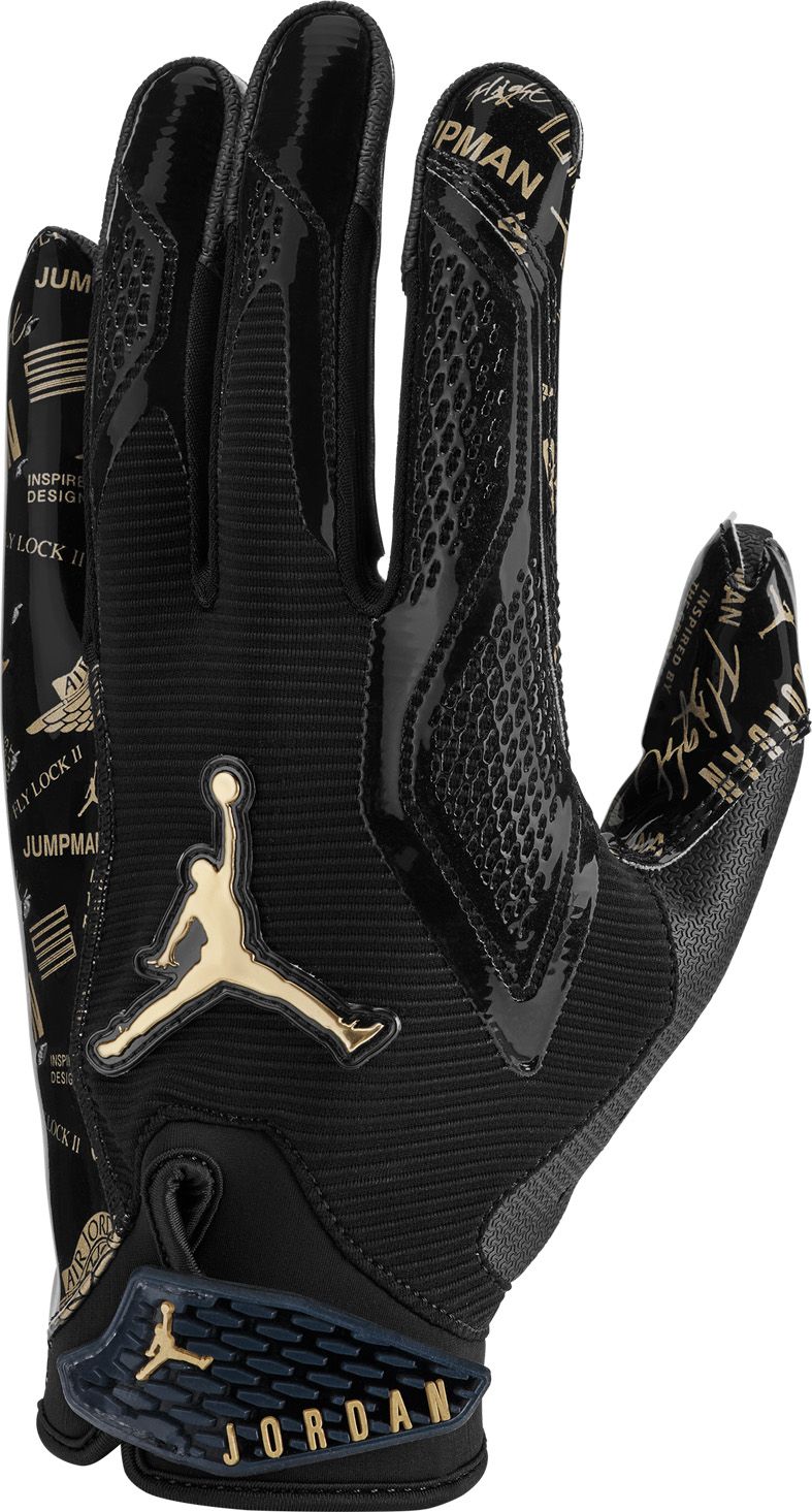 Jordan Fly Lock 2.0 Metallic Football Gloves | Dick's Sporting Goods