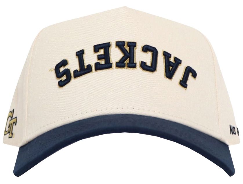 No Rivals Adult Georgia Tech Yellow Jackets Navy Upside Down Adjustable Snapback Hat product image