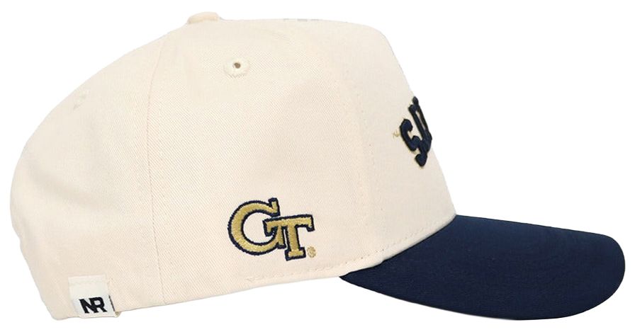 No Rivals Adult Georgia Tech Yellow Jackets Navy Upside Down Adjustable Snapback Hat product image