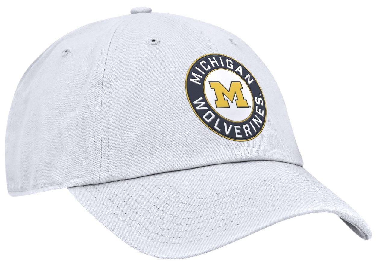 Jordan Adult Michigan Wolverines White Primetime Club Adjustable Hat product image