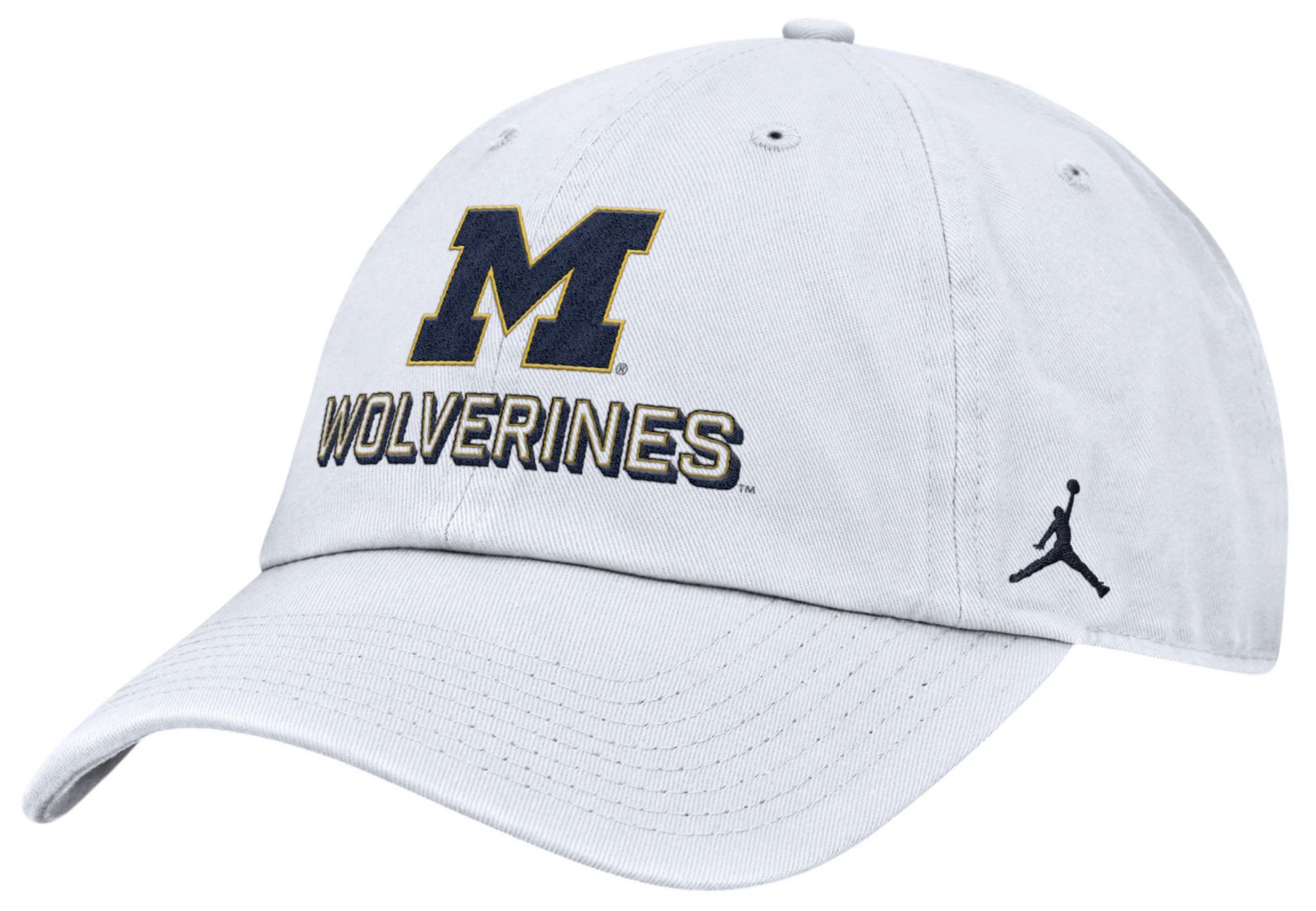 Jordan Adult Michigan Wolverines White Game Day Club Adjustable Hat product image