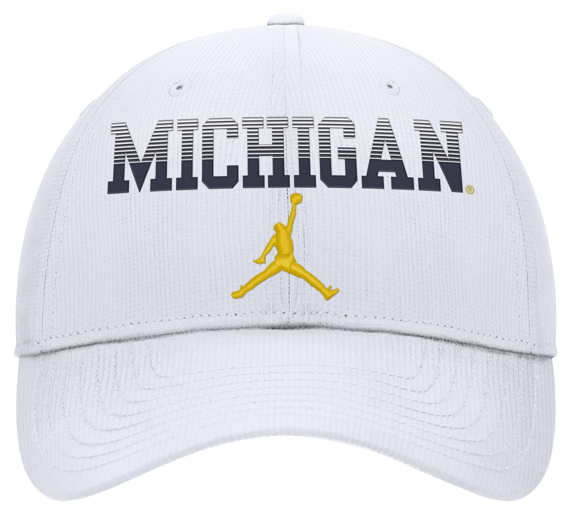 Jordan Adult Michigan Wolverines White Dri-Fit Primetime Structured Adjustable Hat product image