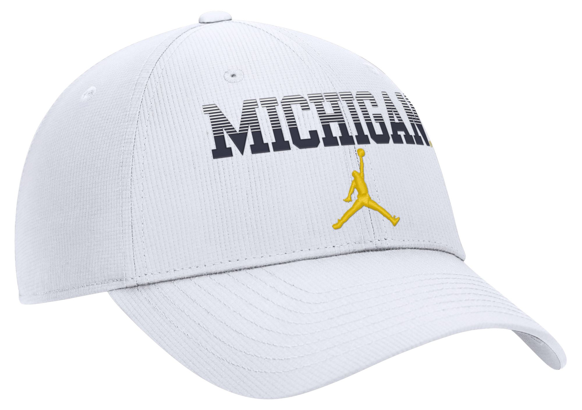 Jordan Adult Michigan Wolverines White Dri-Fit Primetime Structured Adjustable Hat product image