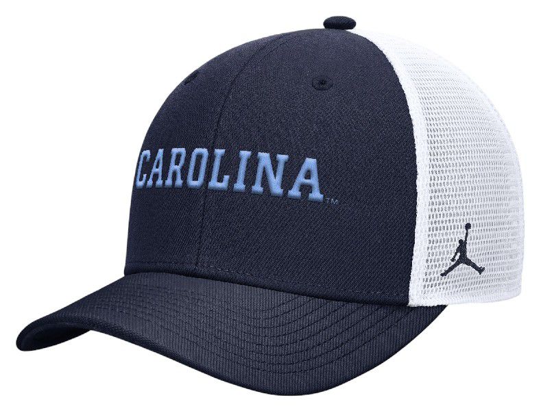 Jordan Adult North Carolina Tar Heels College Navy Rise Gameday Trucker Adjustable Hat product image