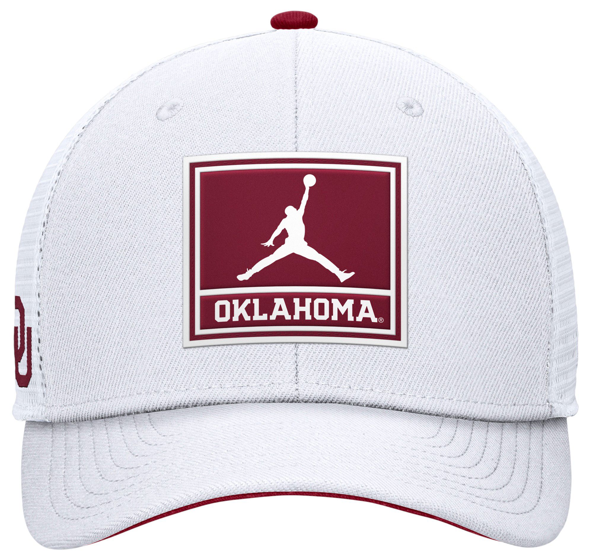 Jordan Men's Oklahoma Sooners White Rise Adjustable Trucker Hat product image