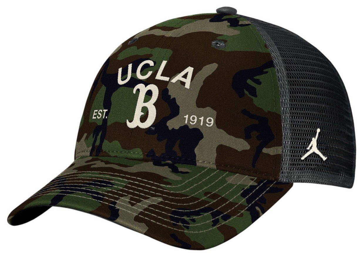 Jordan Adult UCLA Bruins Medium Olive 2025 Military Appreciation Trucker Hat product image