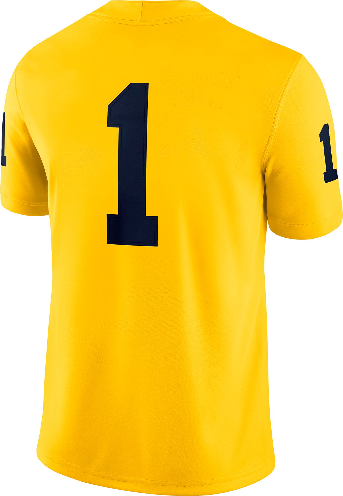 Jordan Men's Michigan Wolverines #1 Maize Dri-FIT Replica Alternate Football Game Jersey product image