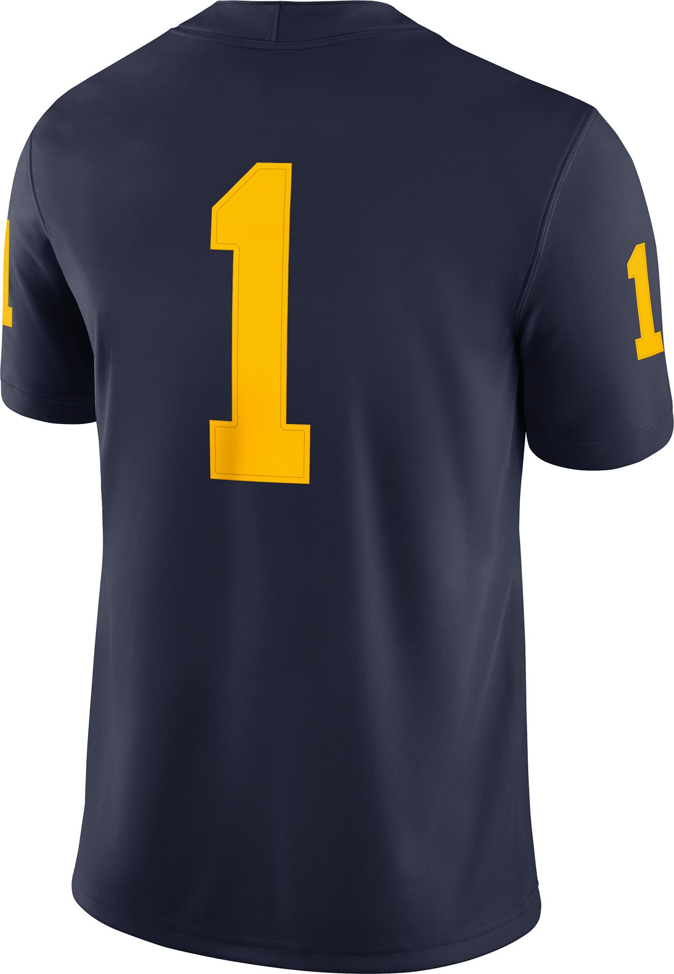 Jordan Men's Michigan Wolverines #1 Blue Dri-FIT Replica Football Game Jersey product image