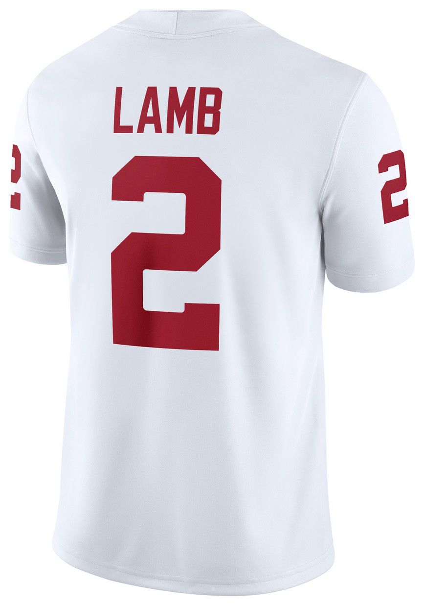 Jordan Men's Oklahoma Sooners Ceedee Lamb #2 White Dri-FIT Replica Football Jersey product image
