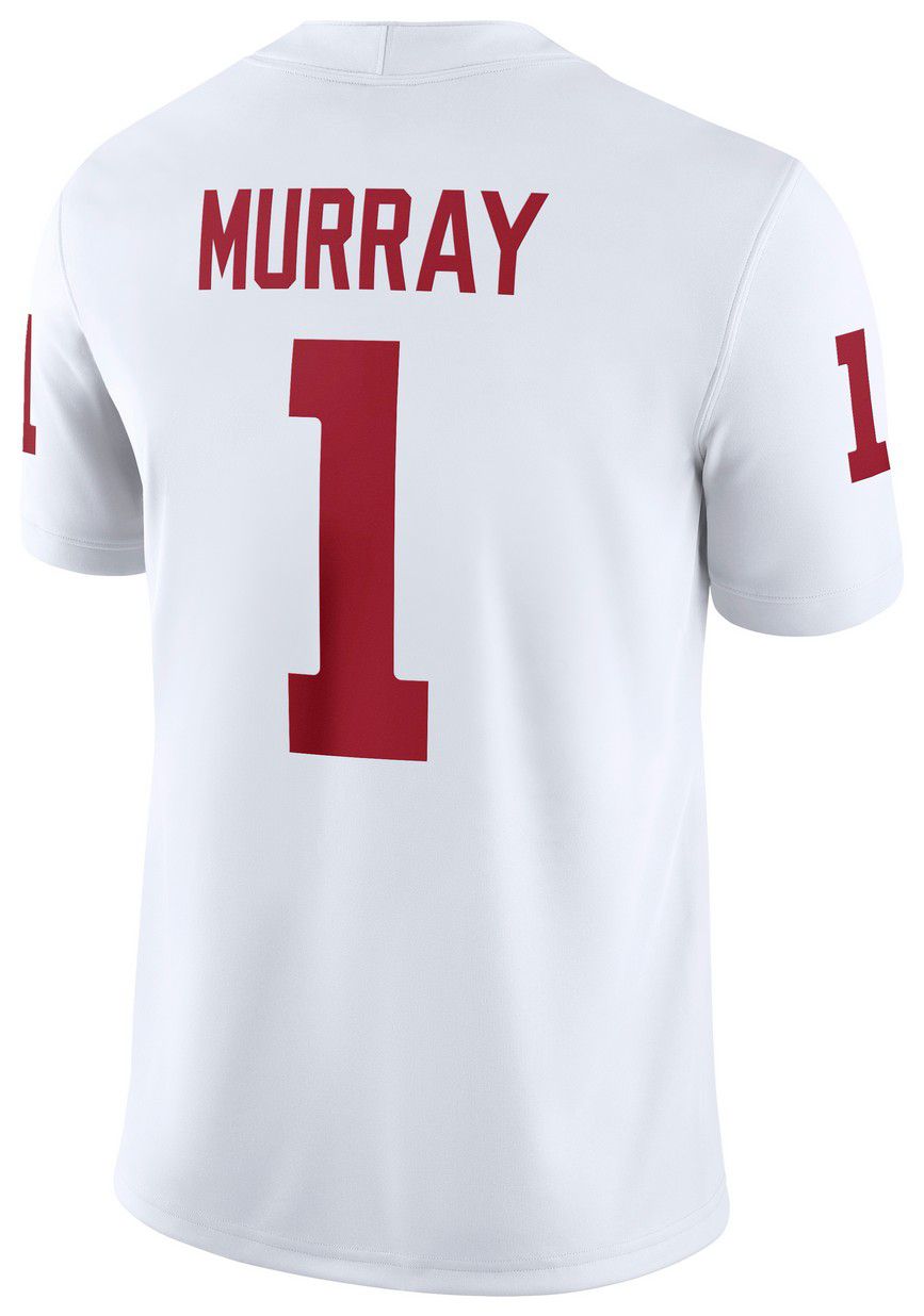Jordan Men's Oklahoma Sooners Kyler Murray #1 White Dri-FIT Replica Football Jersey product image