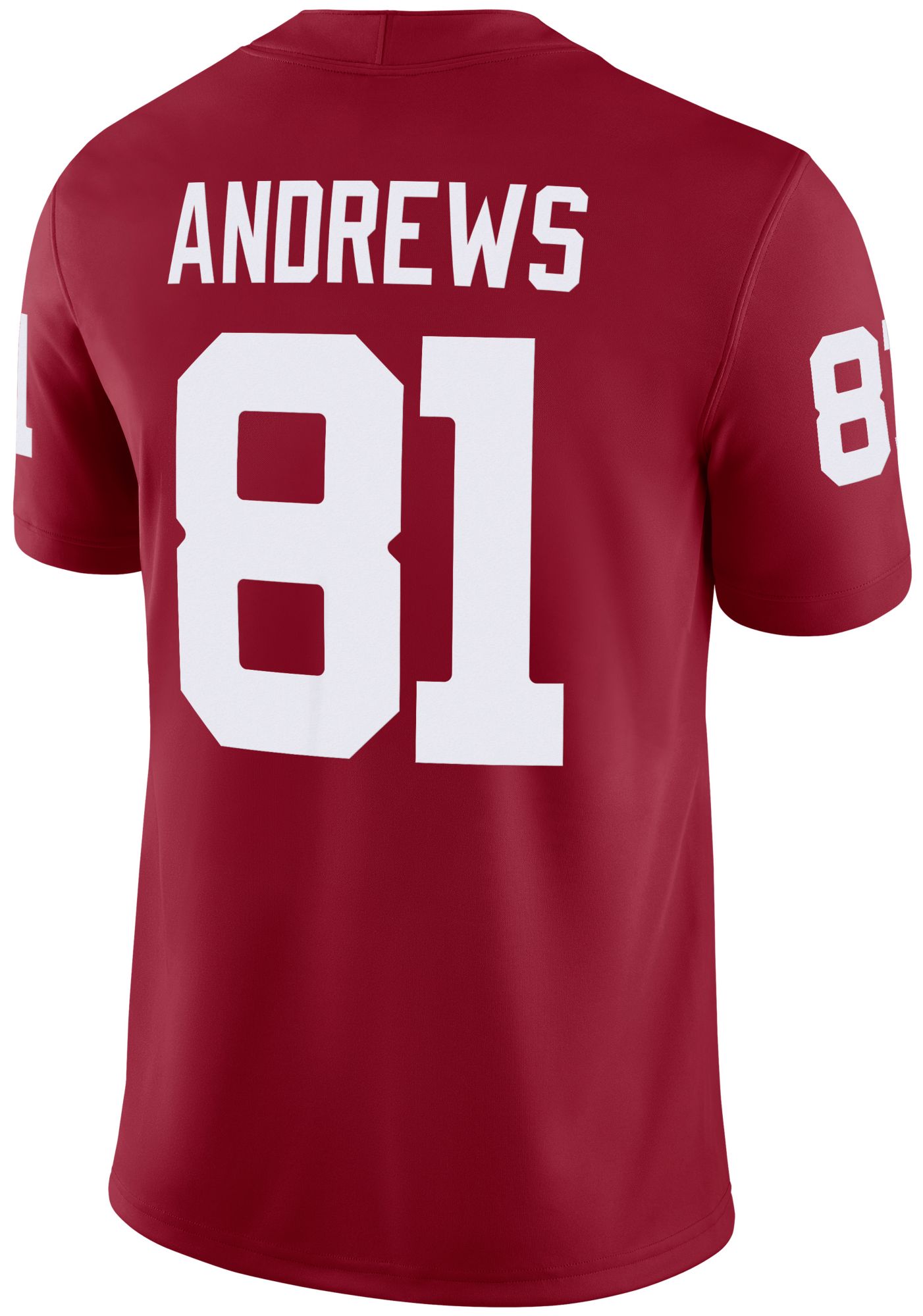 Jordan Men's Oklahoma Sooners Mark Andrews #81 Crimson Dri-FIT Replica Football Game Jersey product image