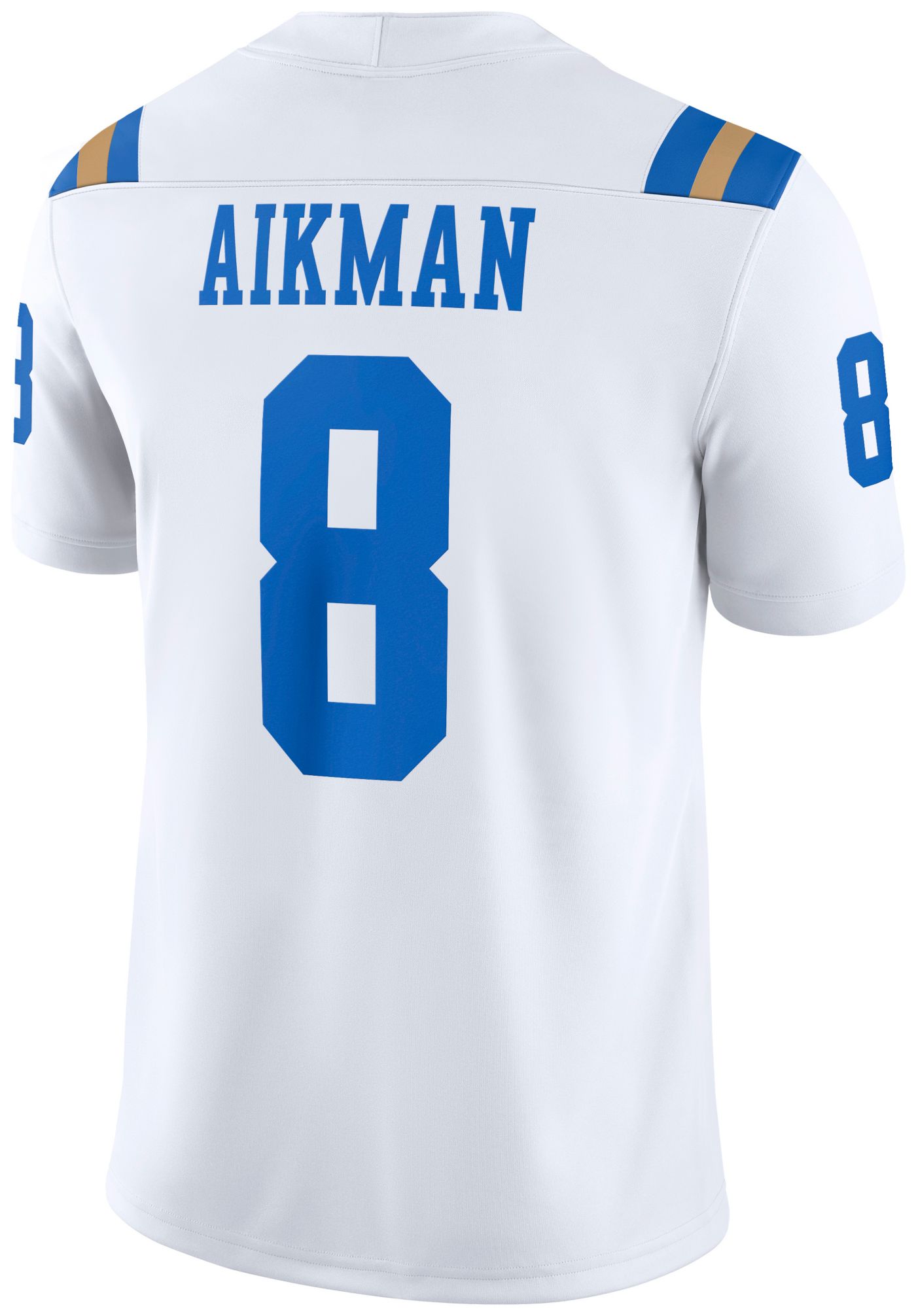 Jordan Men s UCLA Bruins Troy Aikman 8 White Dri Fit Replica Football Game Jersey Medium