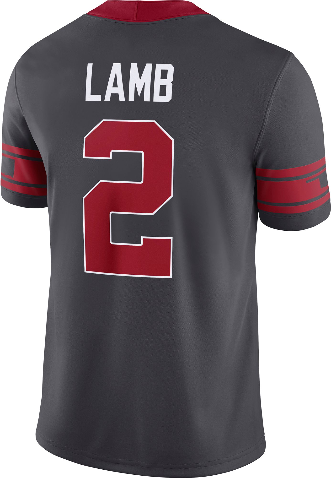 Jordan Men's Oklahoma Sooners CeeDee Lamb #2 Grey Dri-FIT Replica Alternate Football Game Jersey product image
