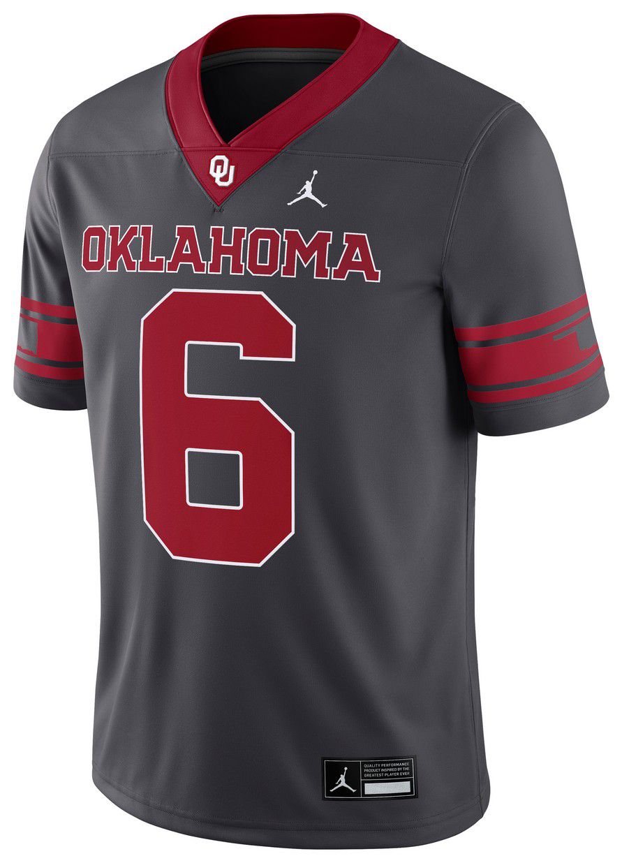 Nike Men's Oklahoma Sooners Baker Mayfield #6 Grey Replica