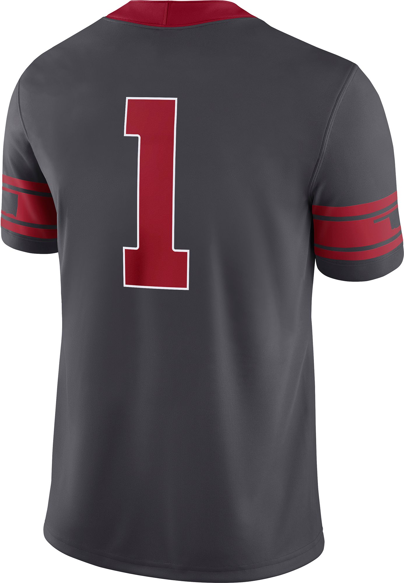 Jordan Men's Oklahoma Sooners #1 Grey Dri-FIT Replica Alternate Football Game Jersey product image