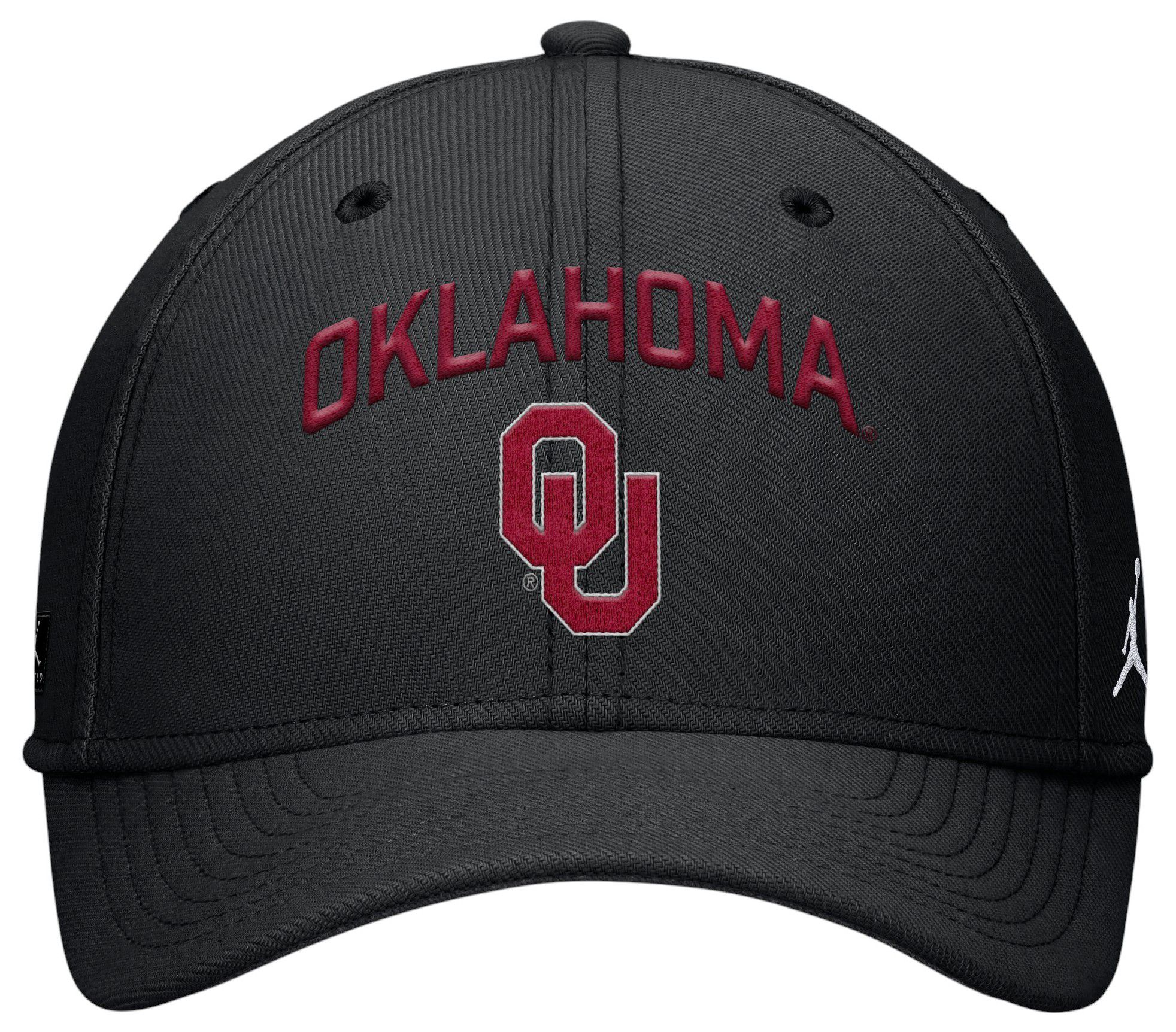 Jordan Adult Oklahoma Sooners Black Rise Swooshflex Gameday Hat product image