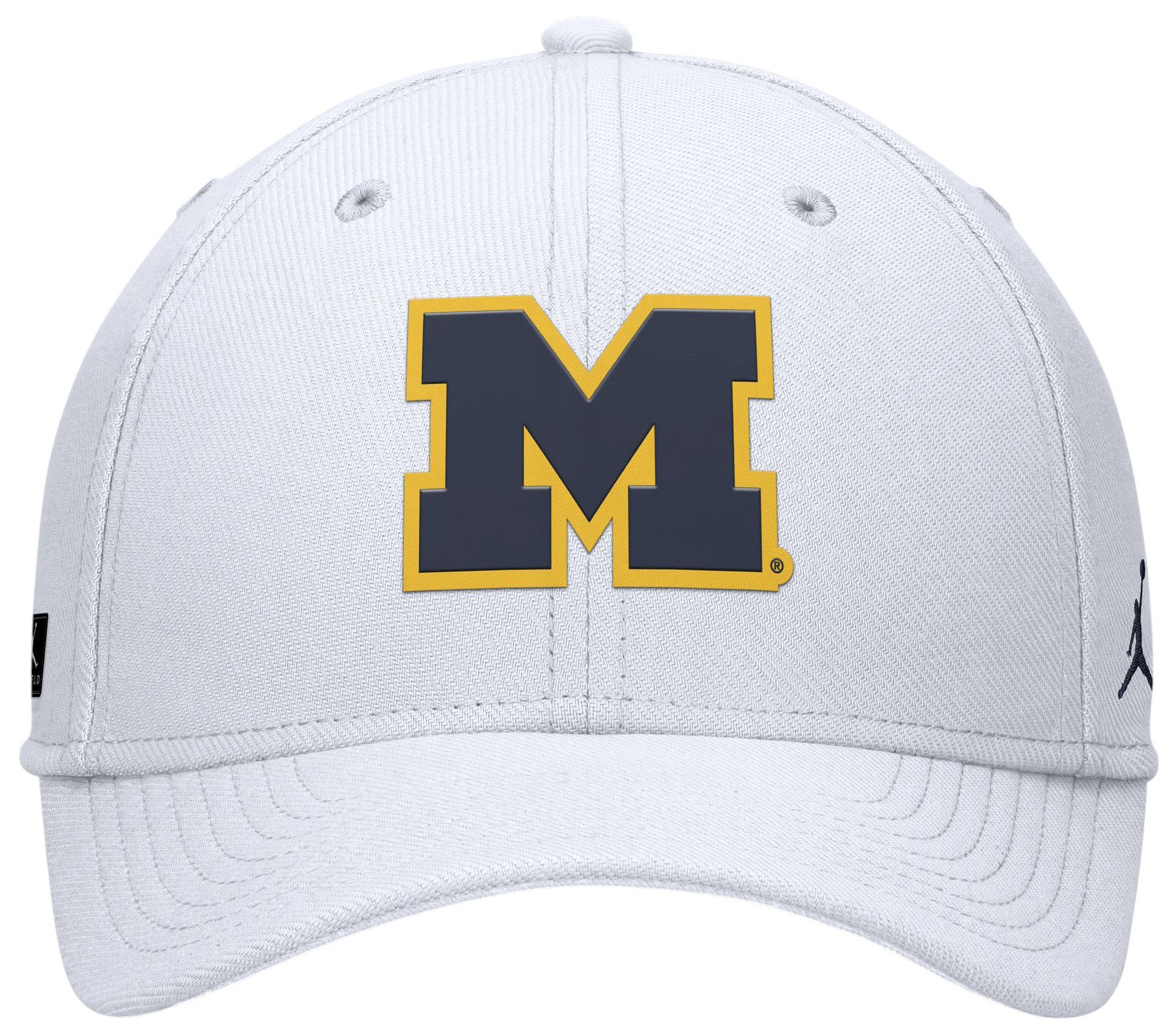 Jordan Adult Michigan Wolverines White Rise Swooshflex Hat product image