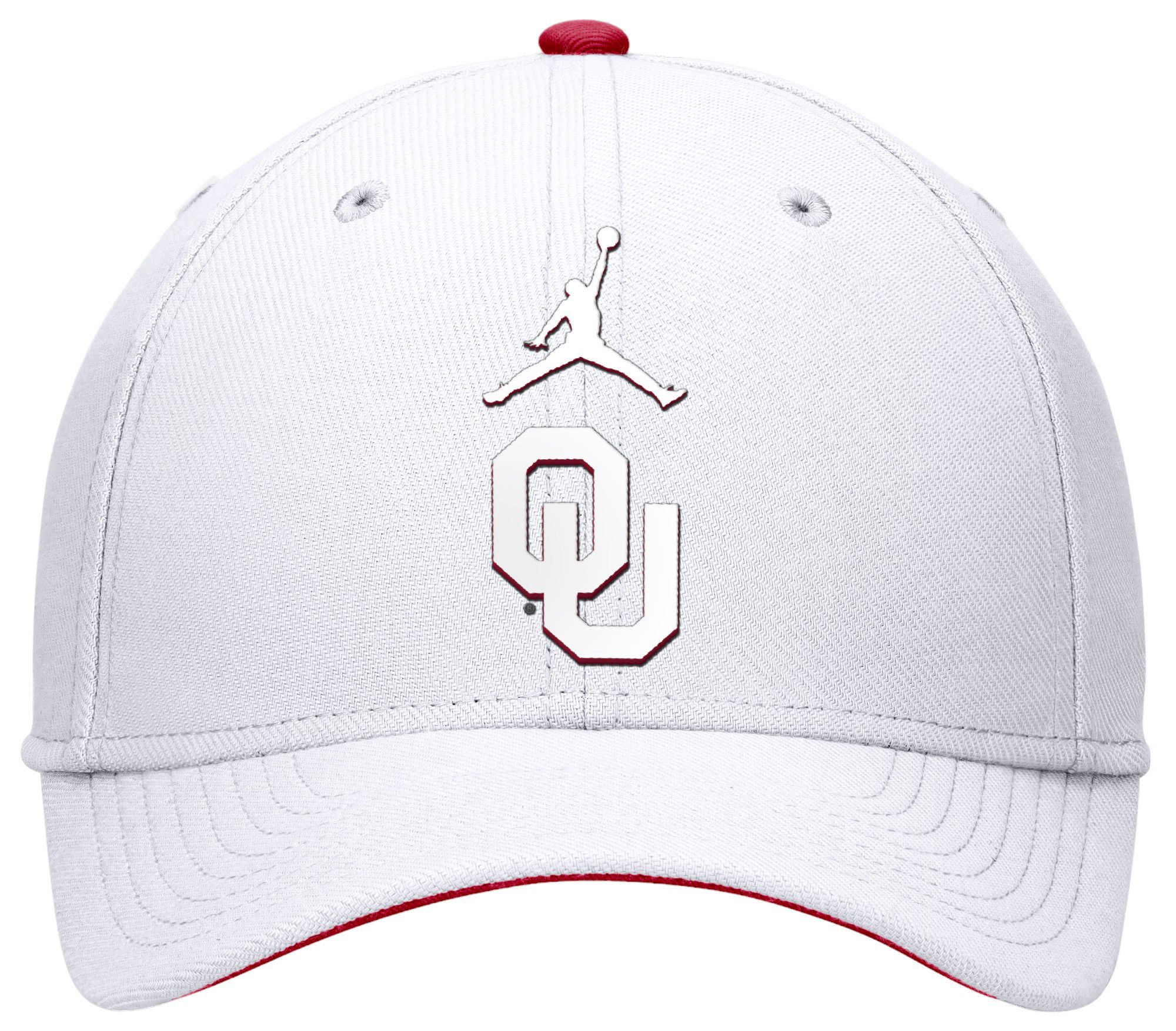 Jordan Men's Oklahoma Sooners White Swooshflex Tonal Adjustable Hat product image