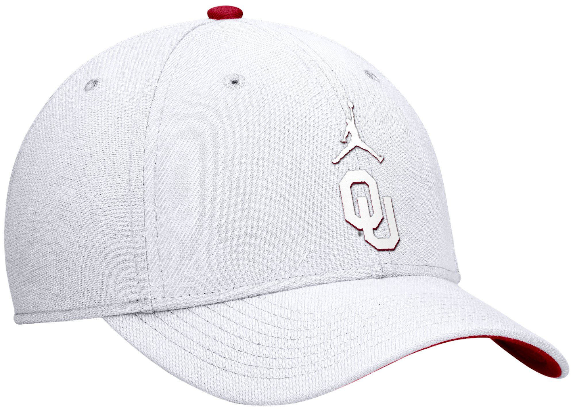 Jordan Men's Oklahoma Sooners White Swooshflex Tonal Adjustable Hat product image