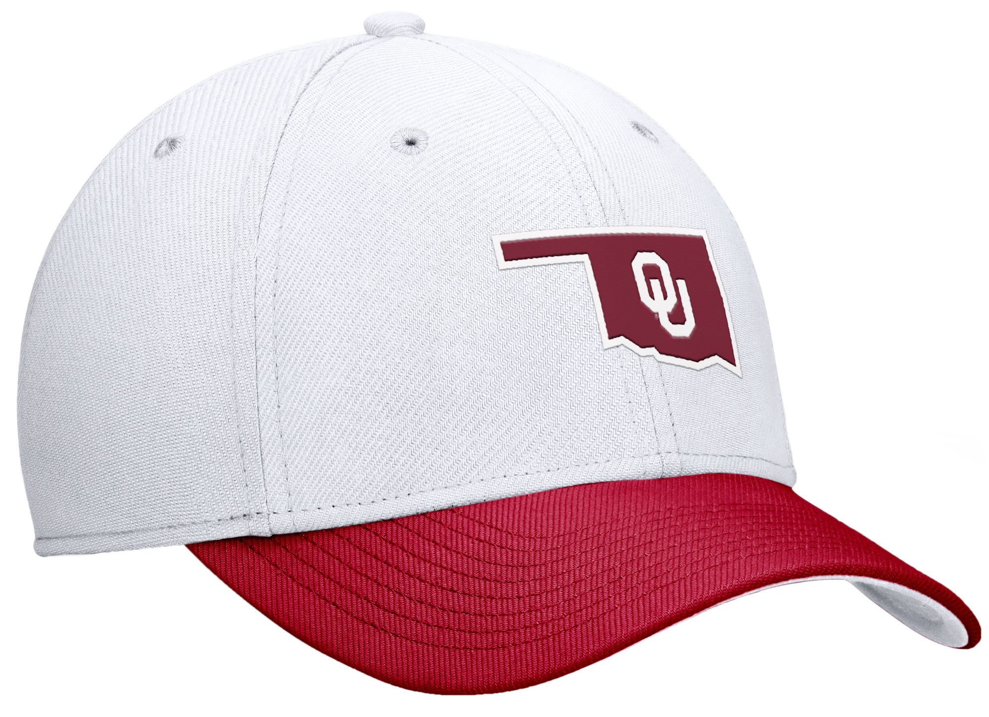 Jordan Adult Oklahoma Sooners White Two Tone Swooshflex Hat product image