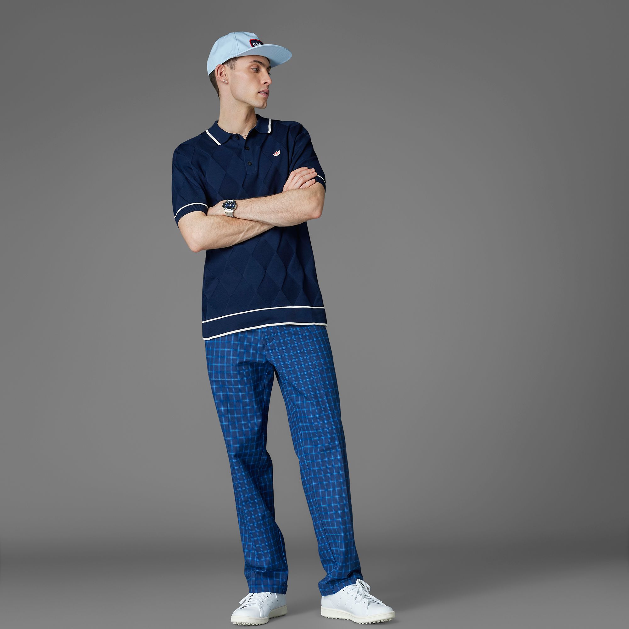adidas Originals Men's Argyle Knit Golf Polo product image