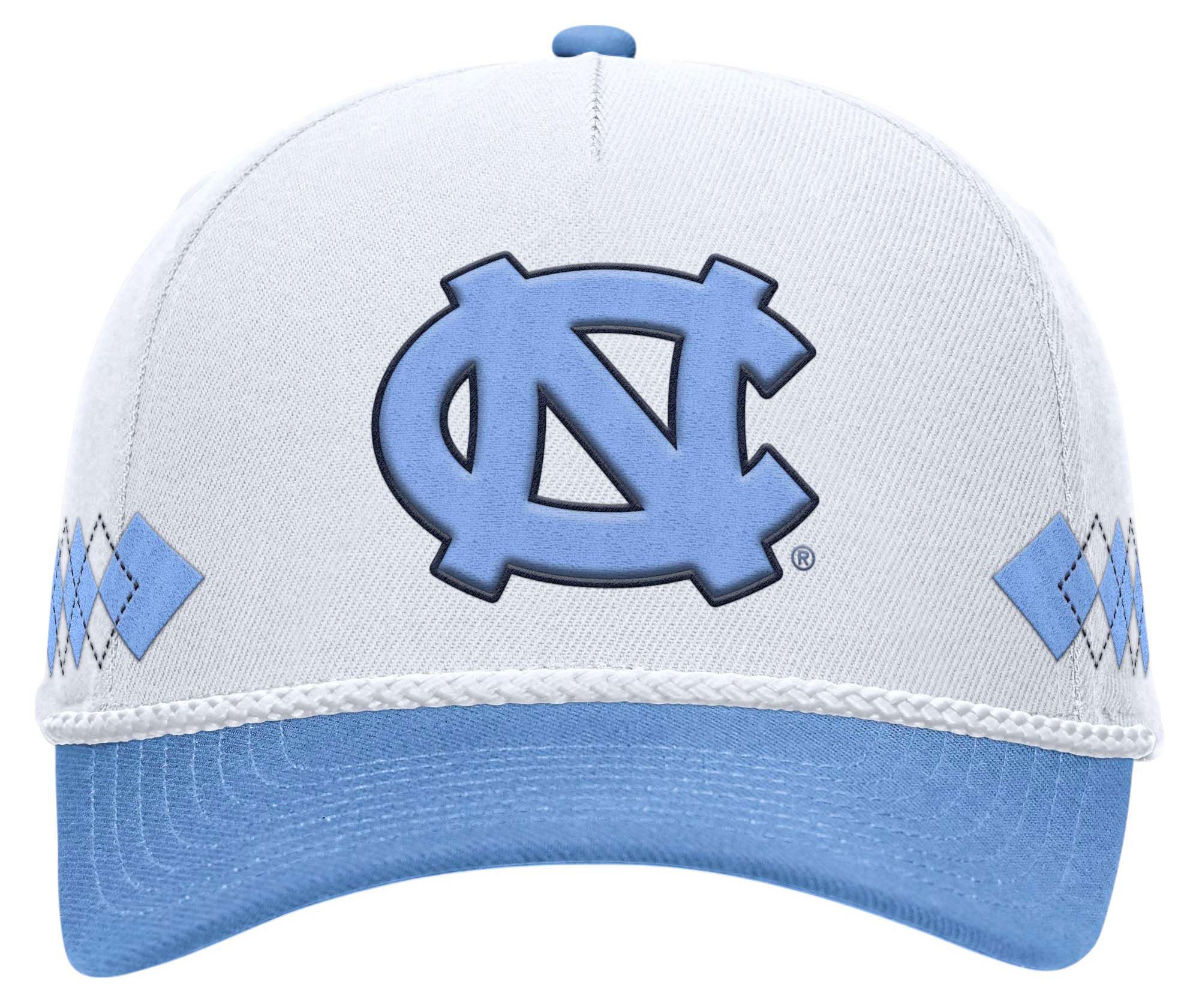Jordan Adult North Carolina Tar Heels White Rise Argyle Adjustable Hat product image