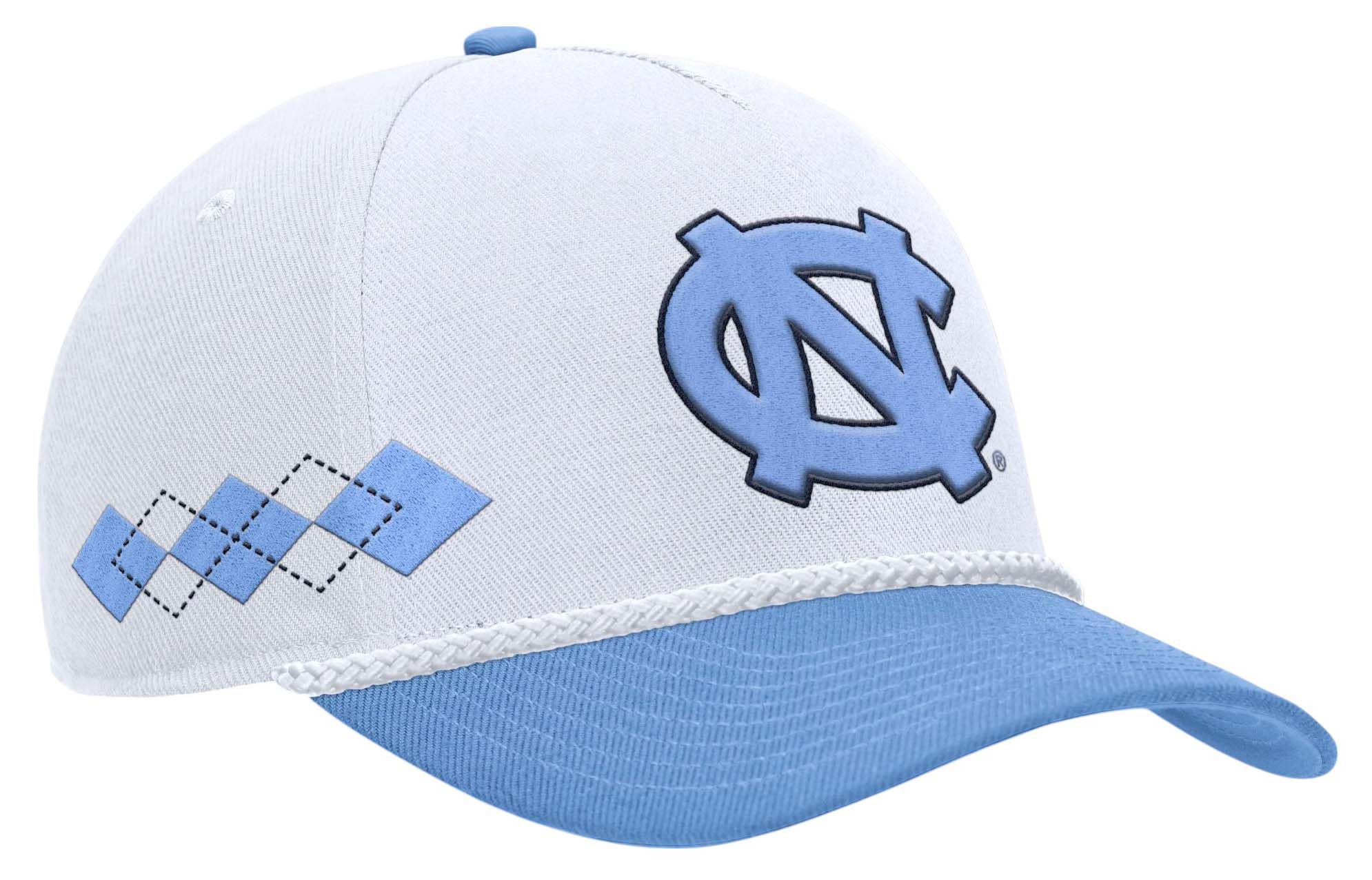 Jordan Adult North Carolina Tar Heels White Rise Argyle Adjustable Hat product image