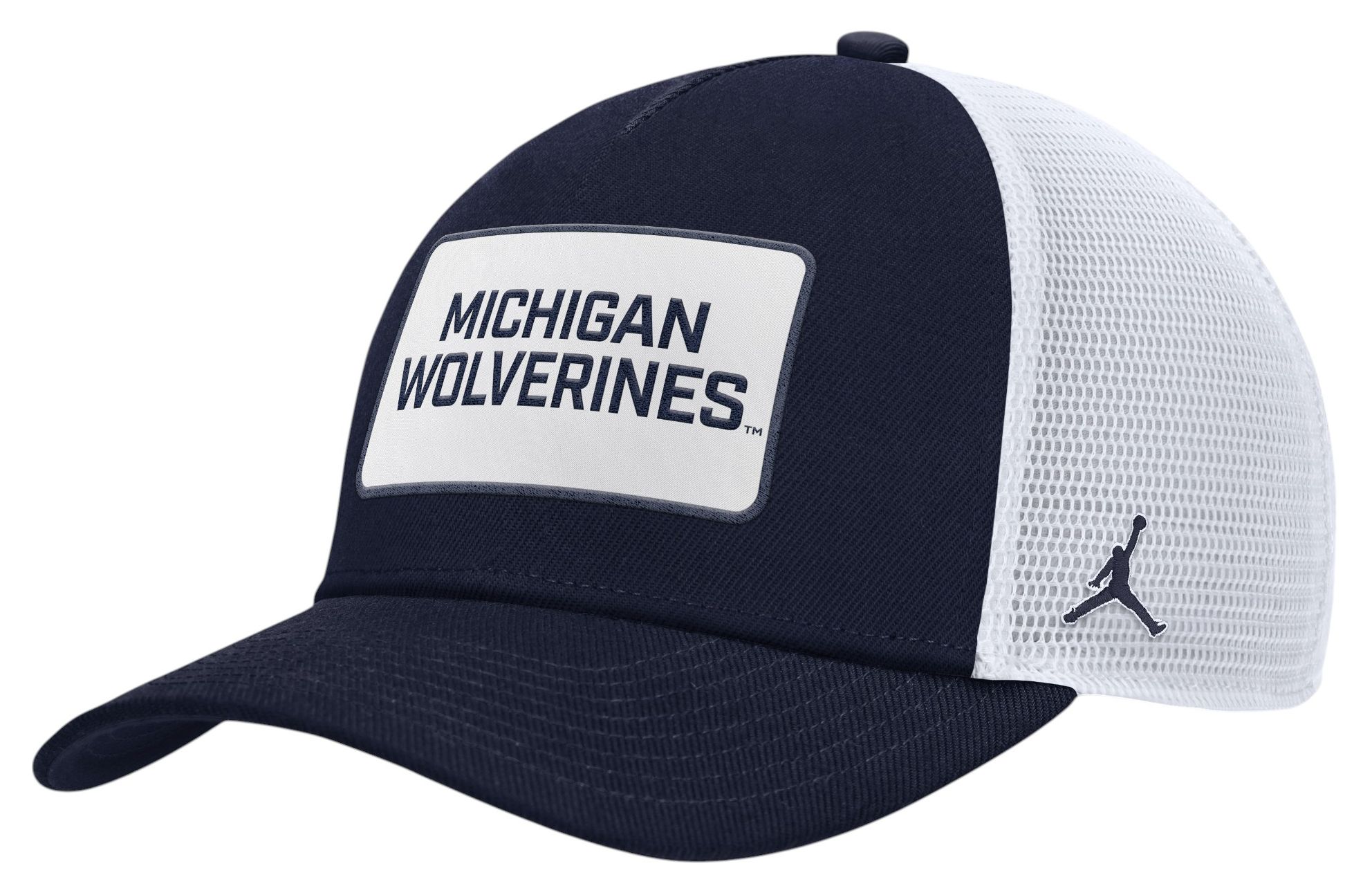 Jordan Adult Michigan Wolverines College Navy Game Day Trucker Adjustable Hat product image