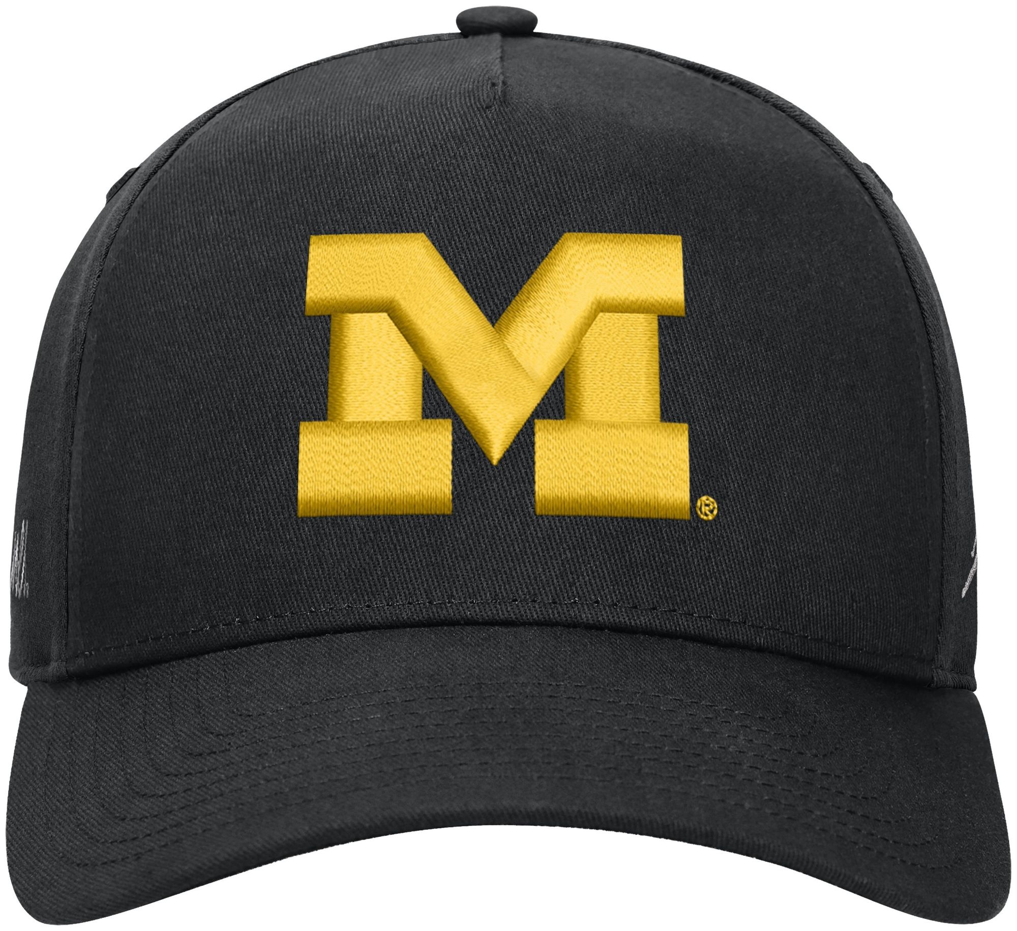 Jordan Adult Michigan Wolverines Black Dri-Fit Rise A-Frame Adjustable Hat product image