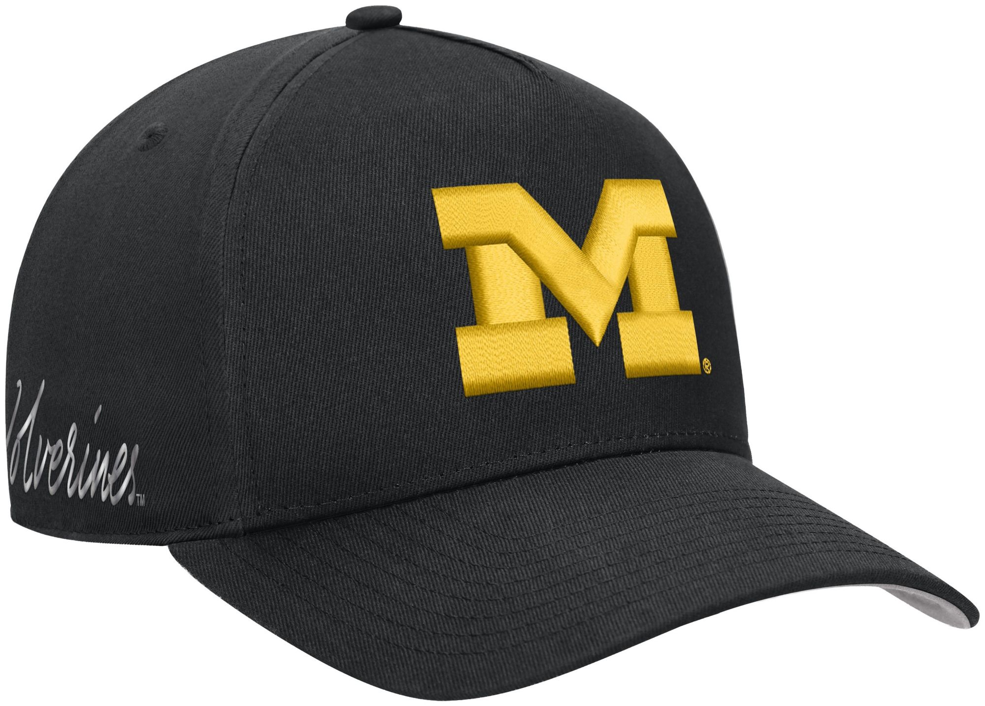 Jordan Adult Michigan Wolverines Black Dri-Fit Rise A-Frame Adjustable Hat product image