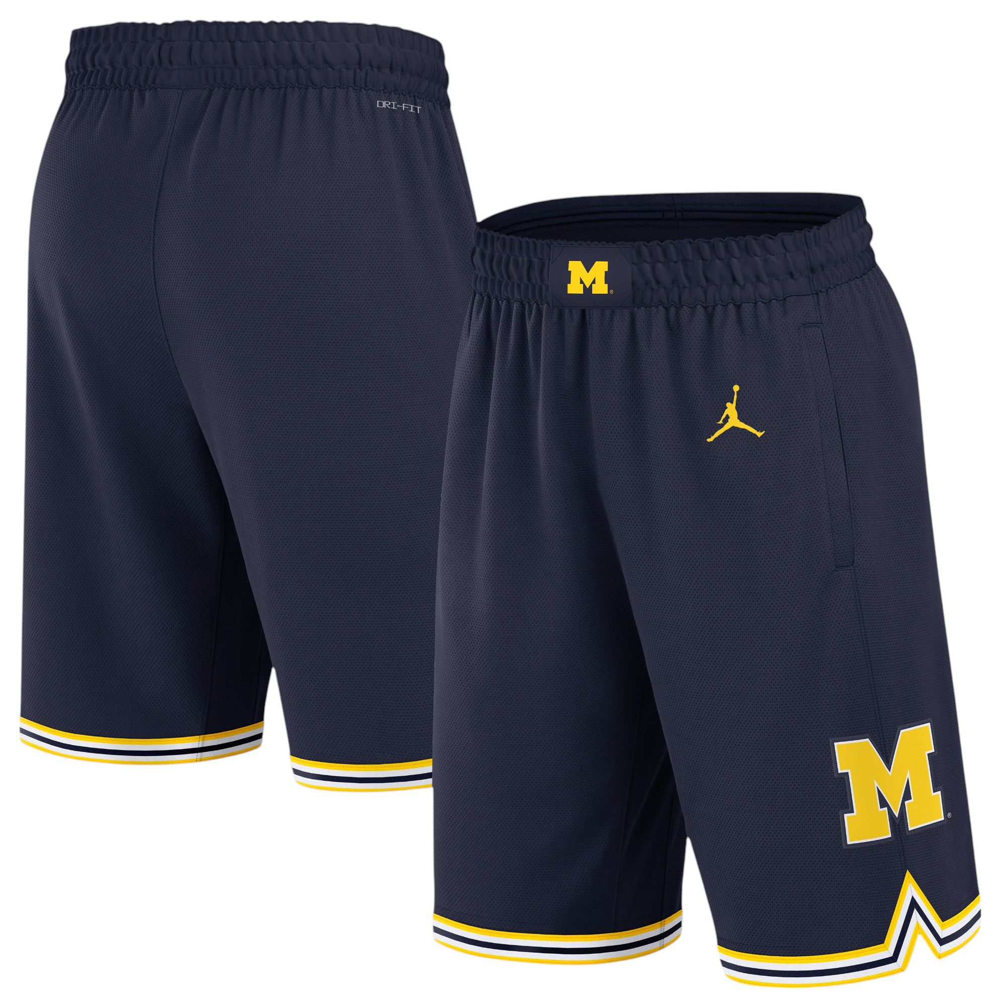 Jordan Men's Michigan Wolverines College Navy Replica Basketball Shorts product image