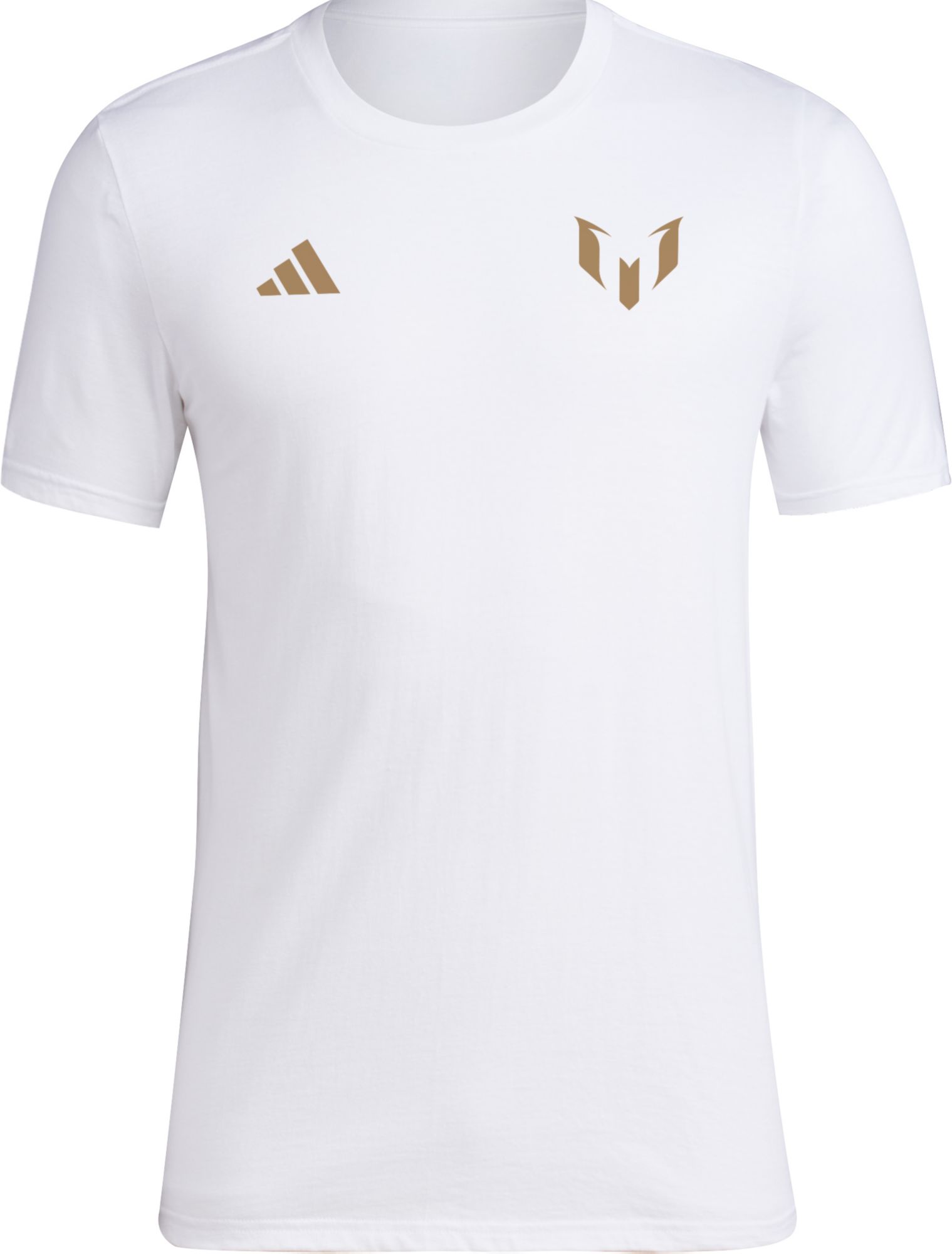 adidas Adult 2023 Ballon d'Or Lionel Messi #10 White T-Shirt