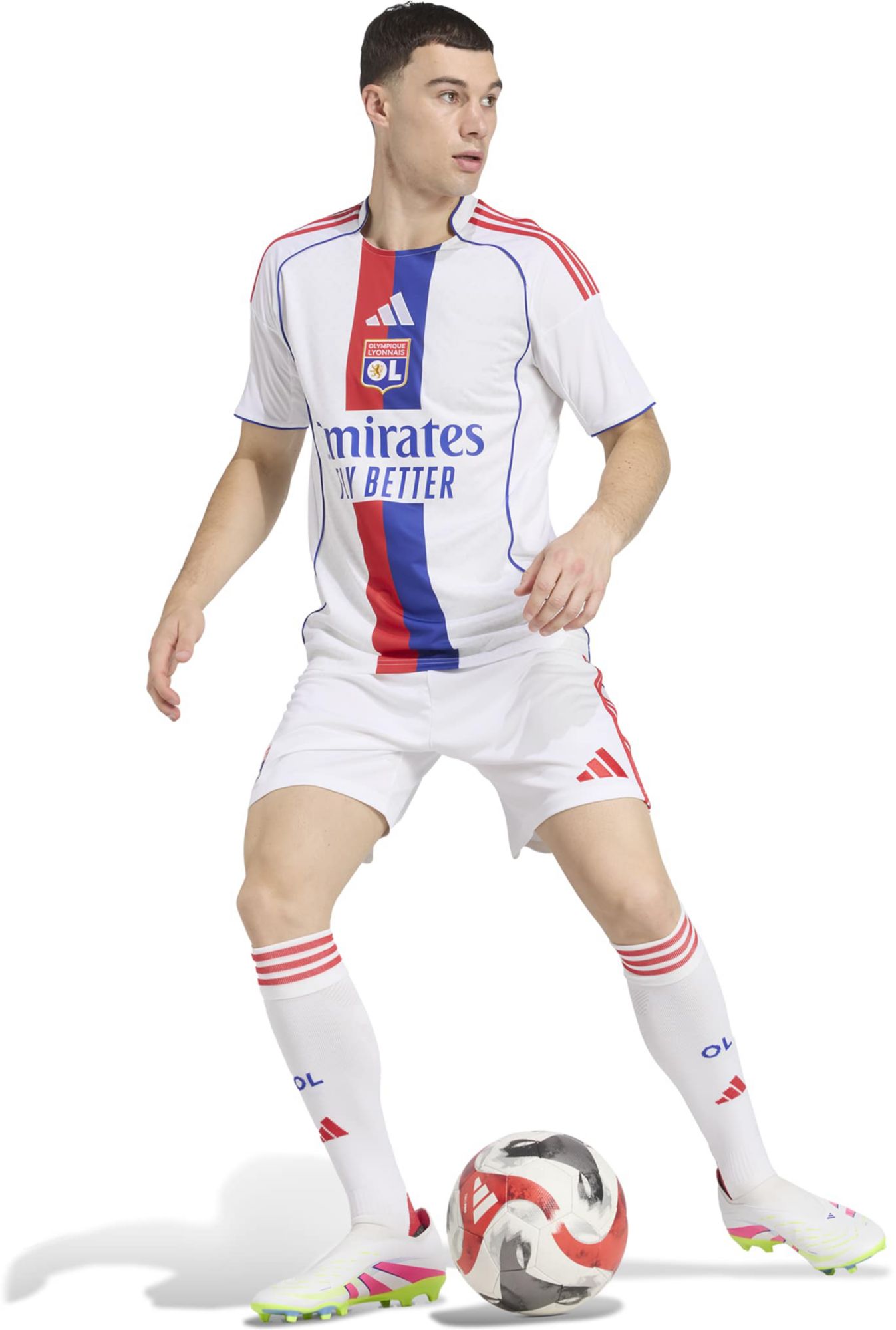 adidas Adult Lyon 2025-26 White Home Replica Jersey product image