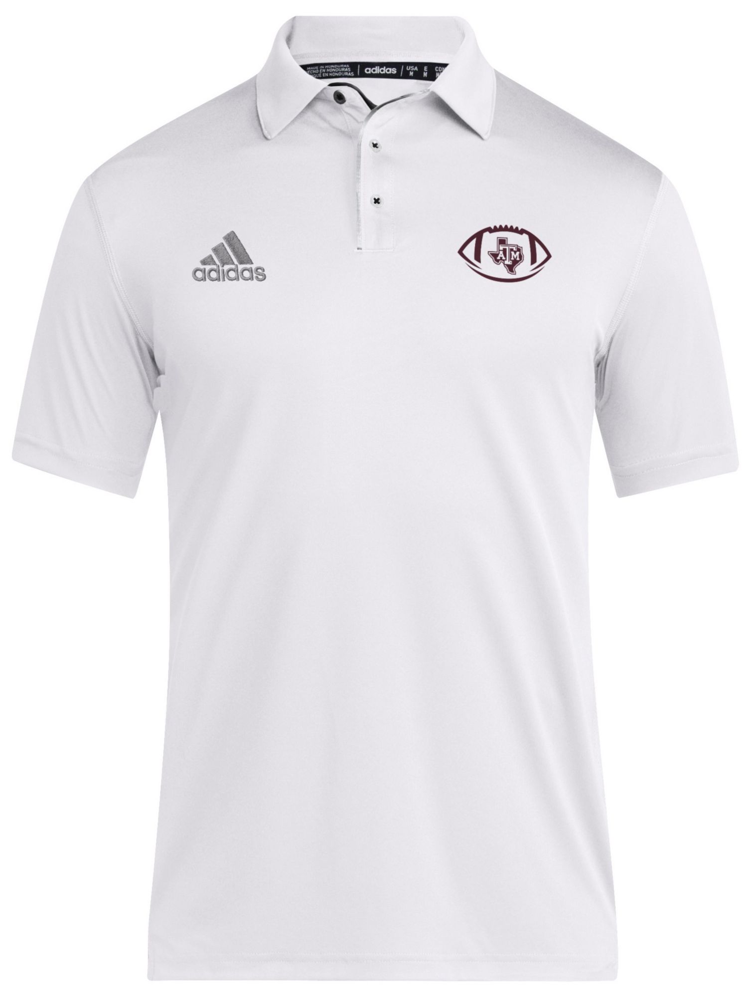 adidas Men's Texas A&M Aggies White Strategy Polo product image
