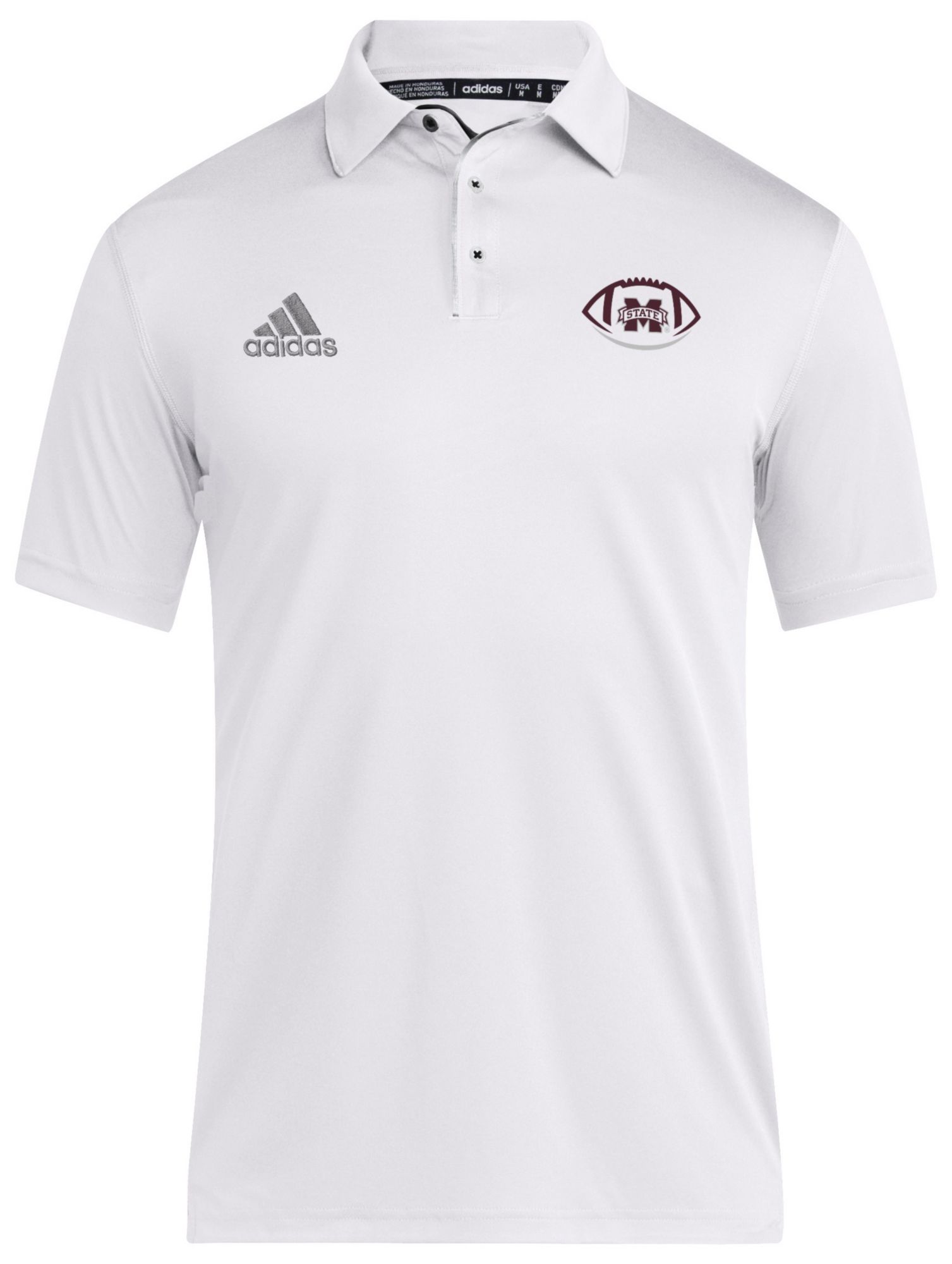 adidas Men's Mississippi State Bulldogs White Strategy Polo product image