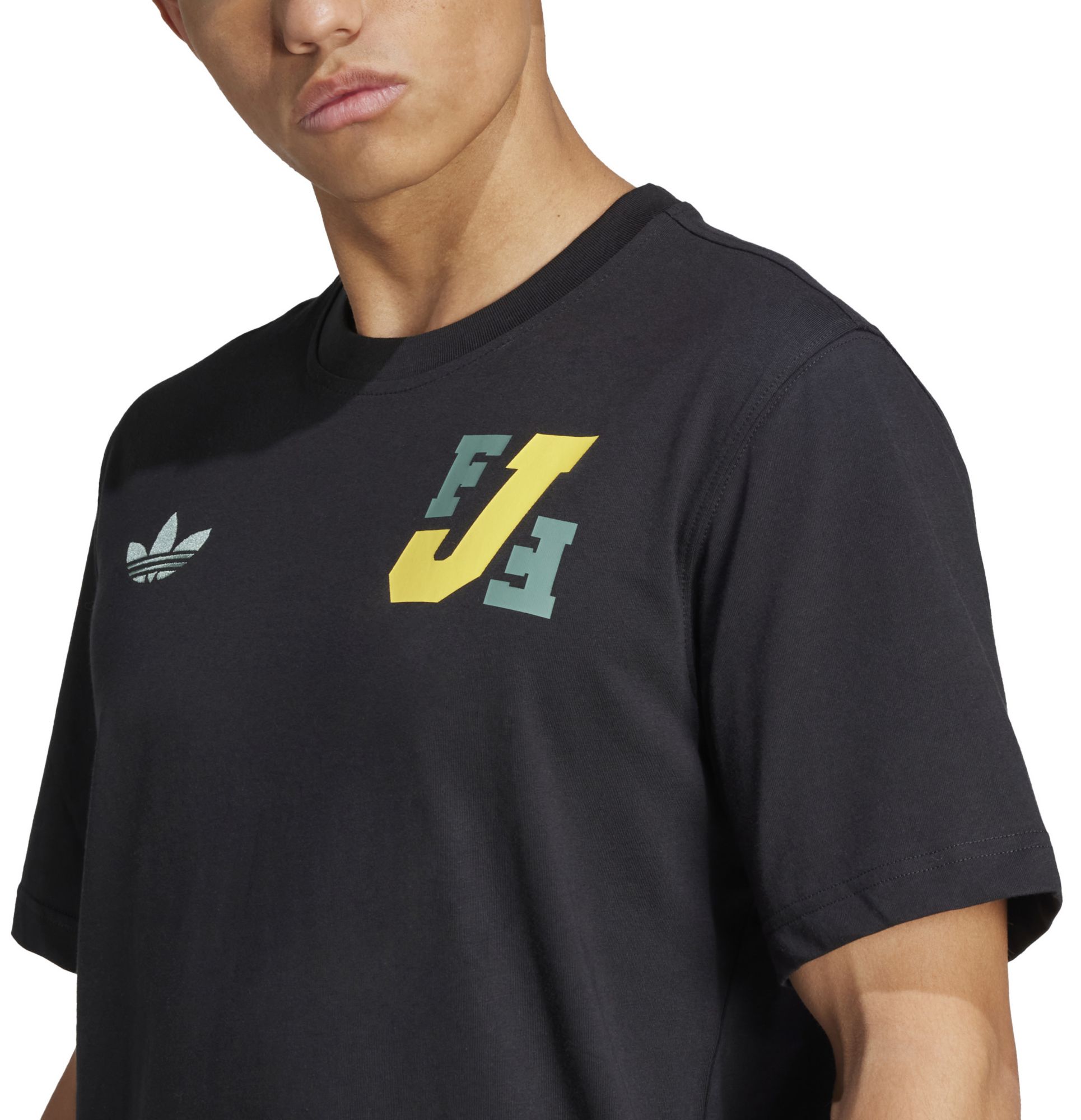 adidas Men's Jamaica 2024 Black Varsity T-Shirt product image